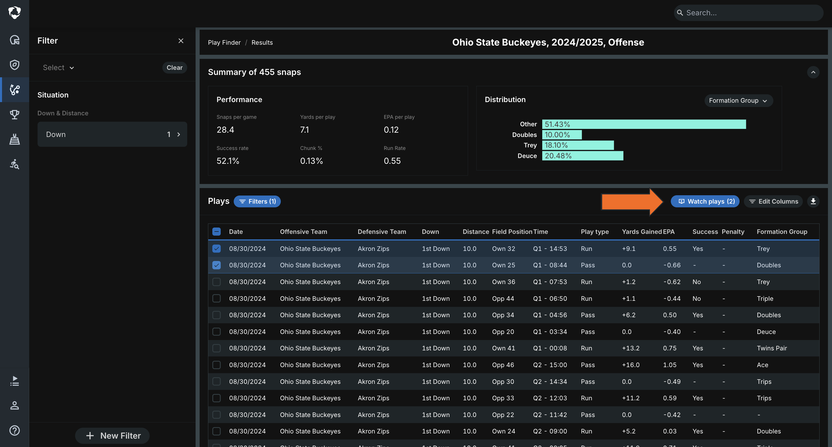 Play Finder • Hudl Support