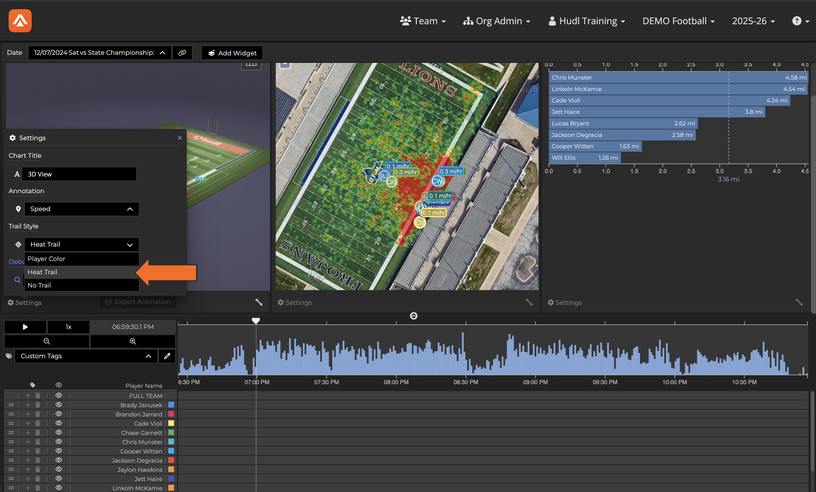 Heat Trail • Hudl Support