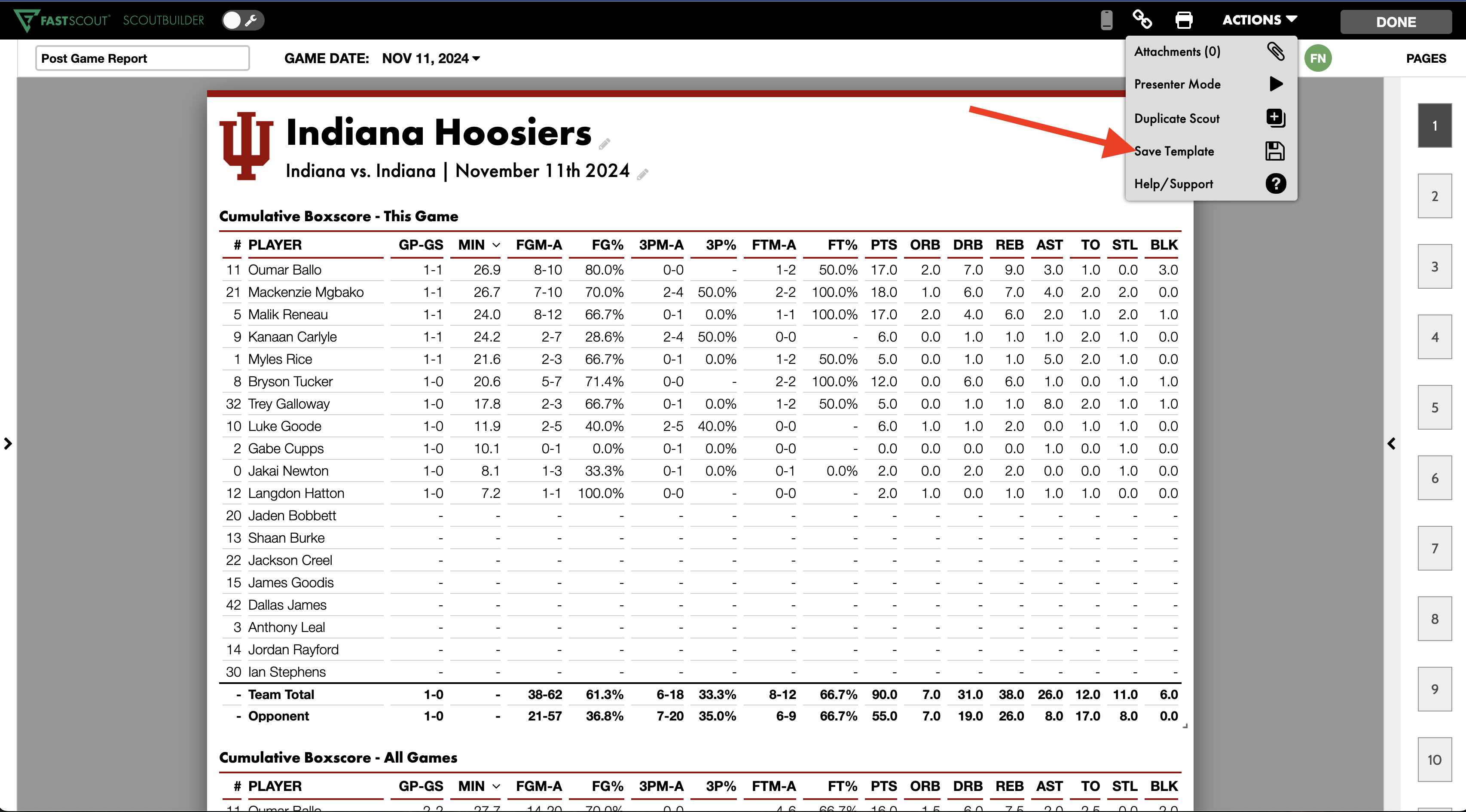 Create a Post-Game Report • FastScout • Hudl Support