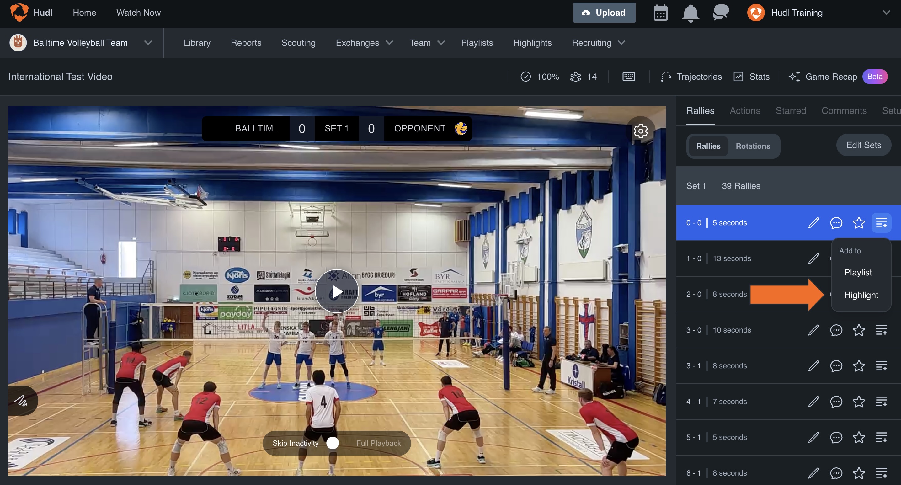 Add Clips to Create Highlights • Balltime • Hudl Support