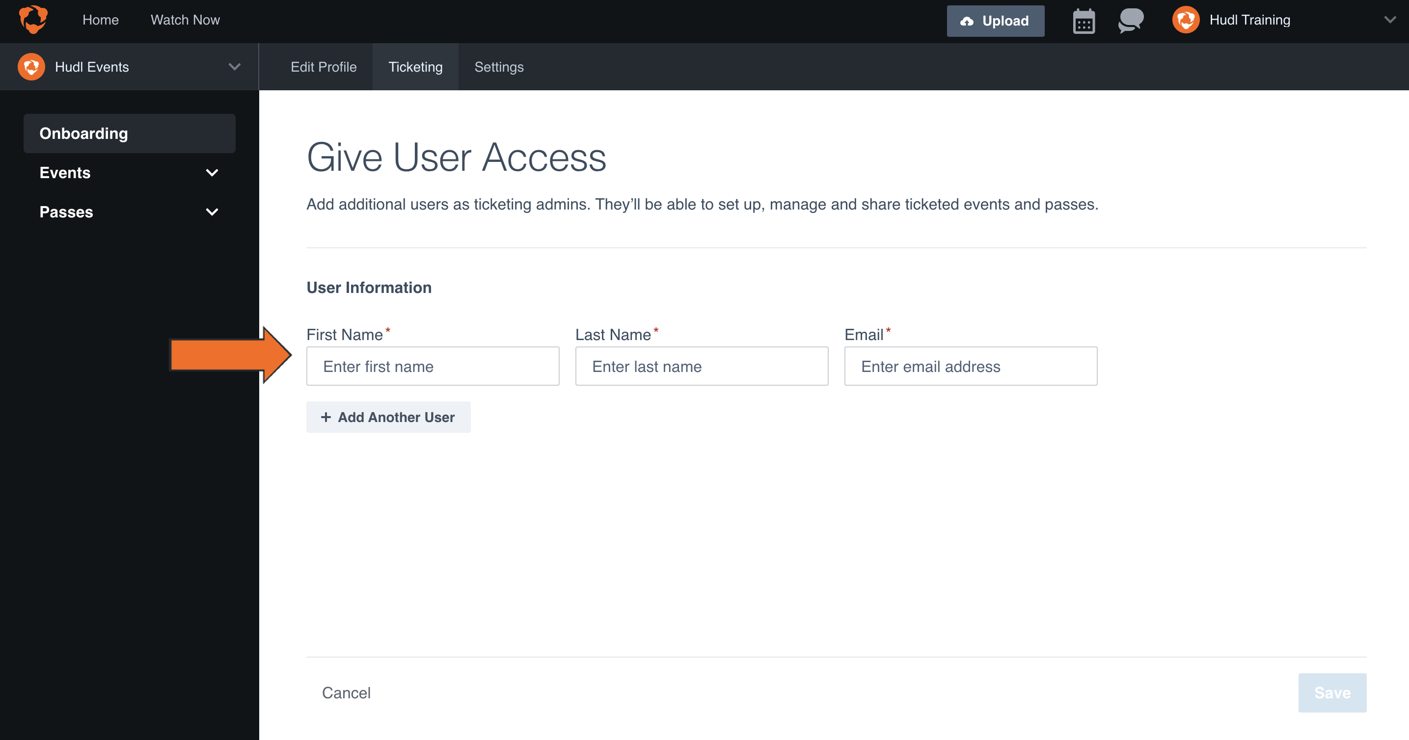 Add Users to Manage Ticketing • Hudl Support