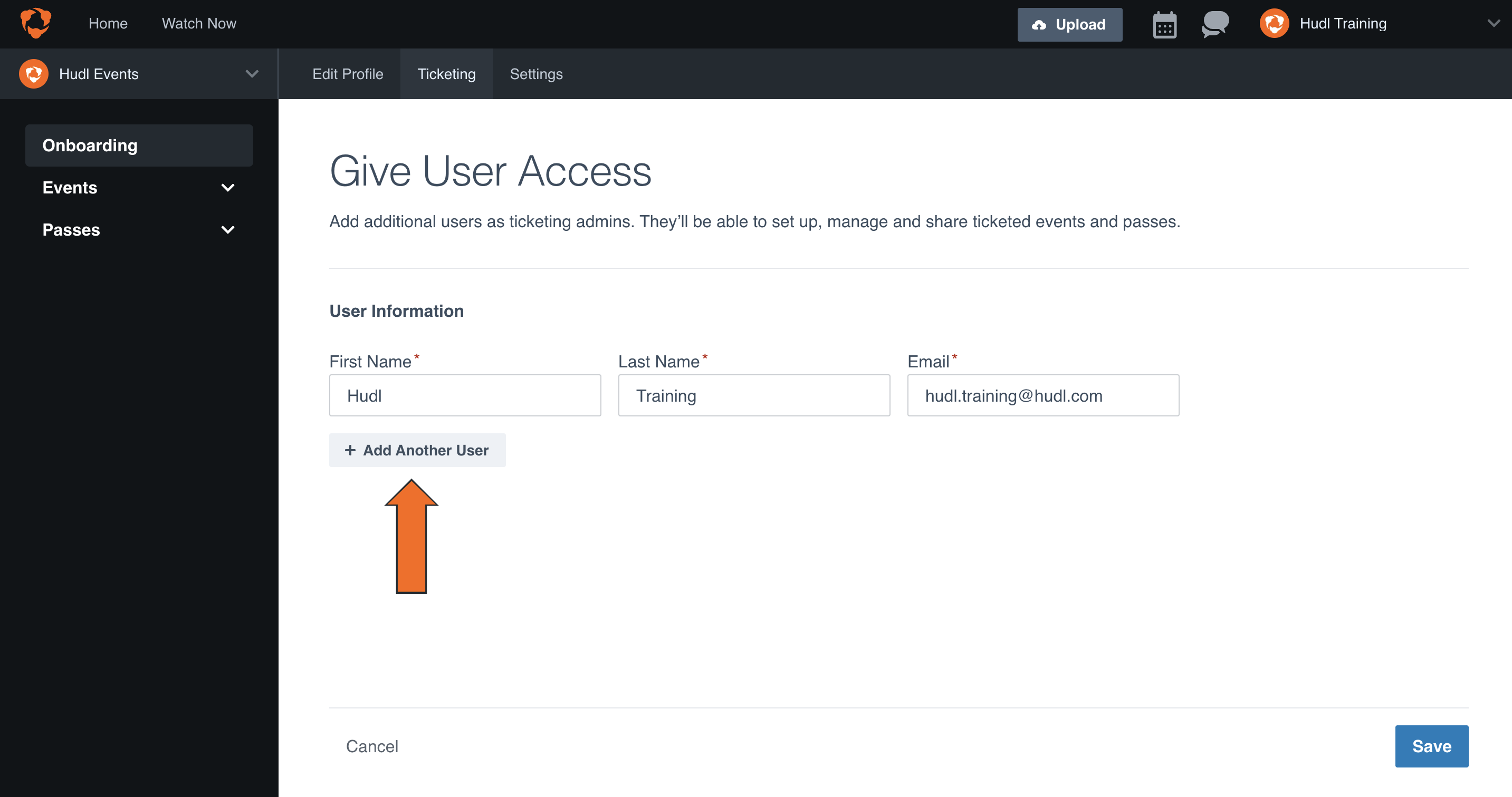 Add Users to Manage Ticketing • Hudl Support