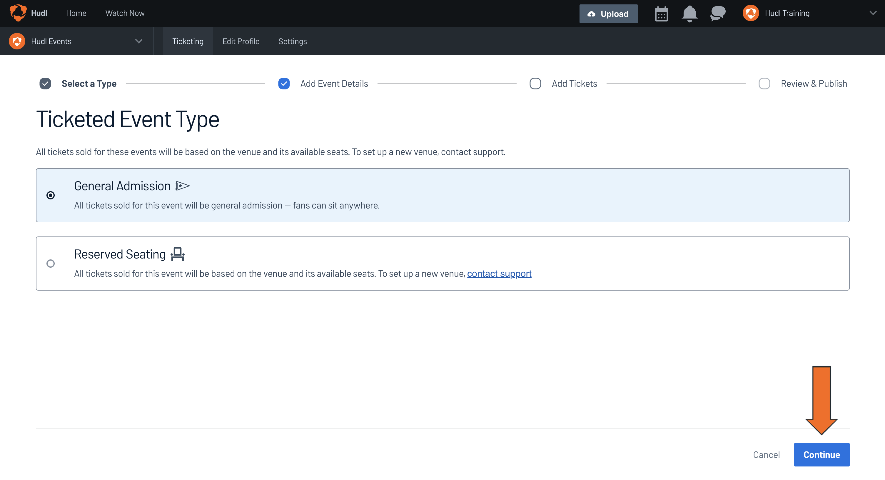 Bulk Create Ticketed Events • Hudl Support