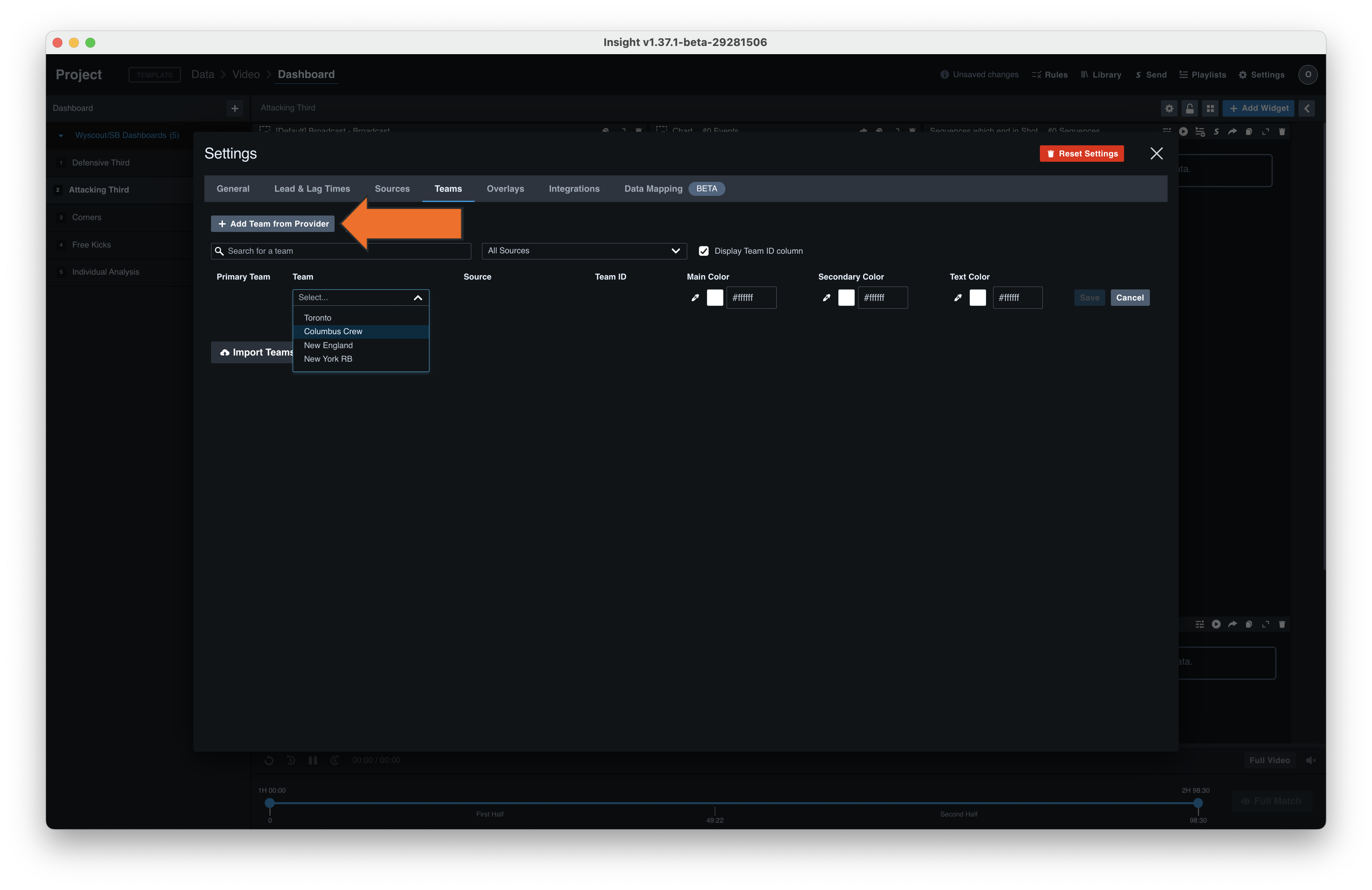 Add Team from Provider • Hudl Support