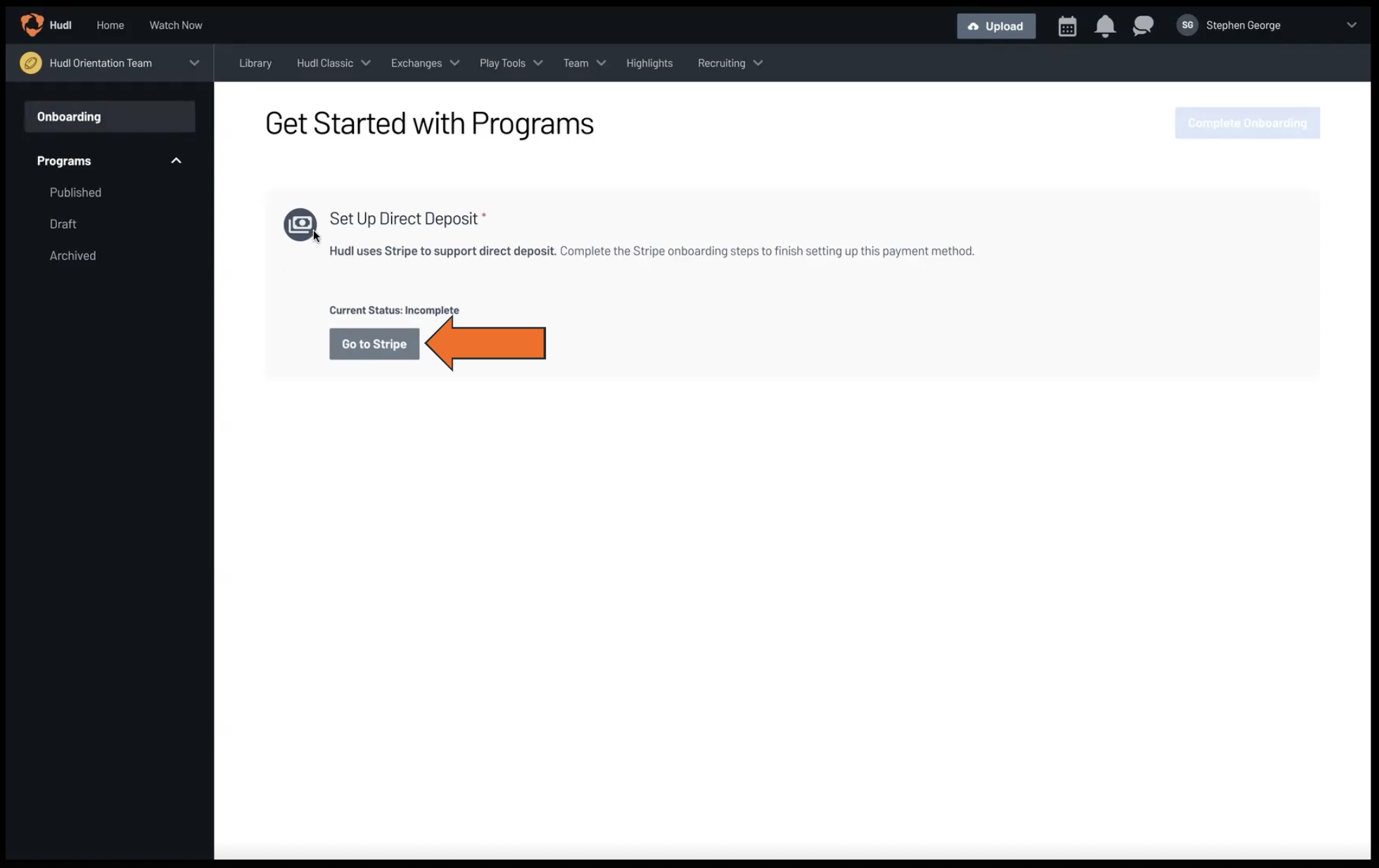 Set Up Payment Details • Program Registrations • Hudl Support
