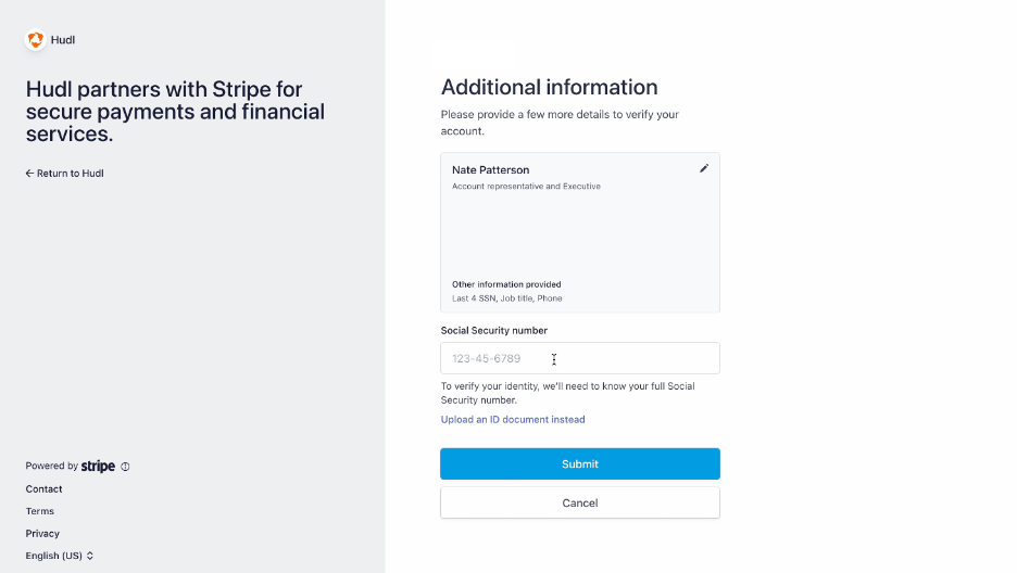 Set Up Payment Details • Program Registrations • Hudl Support