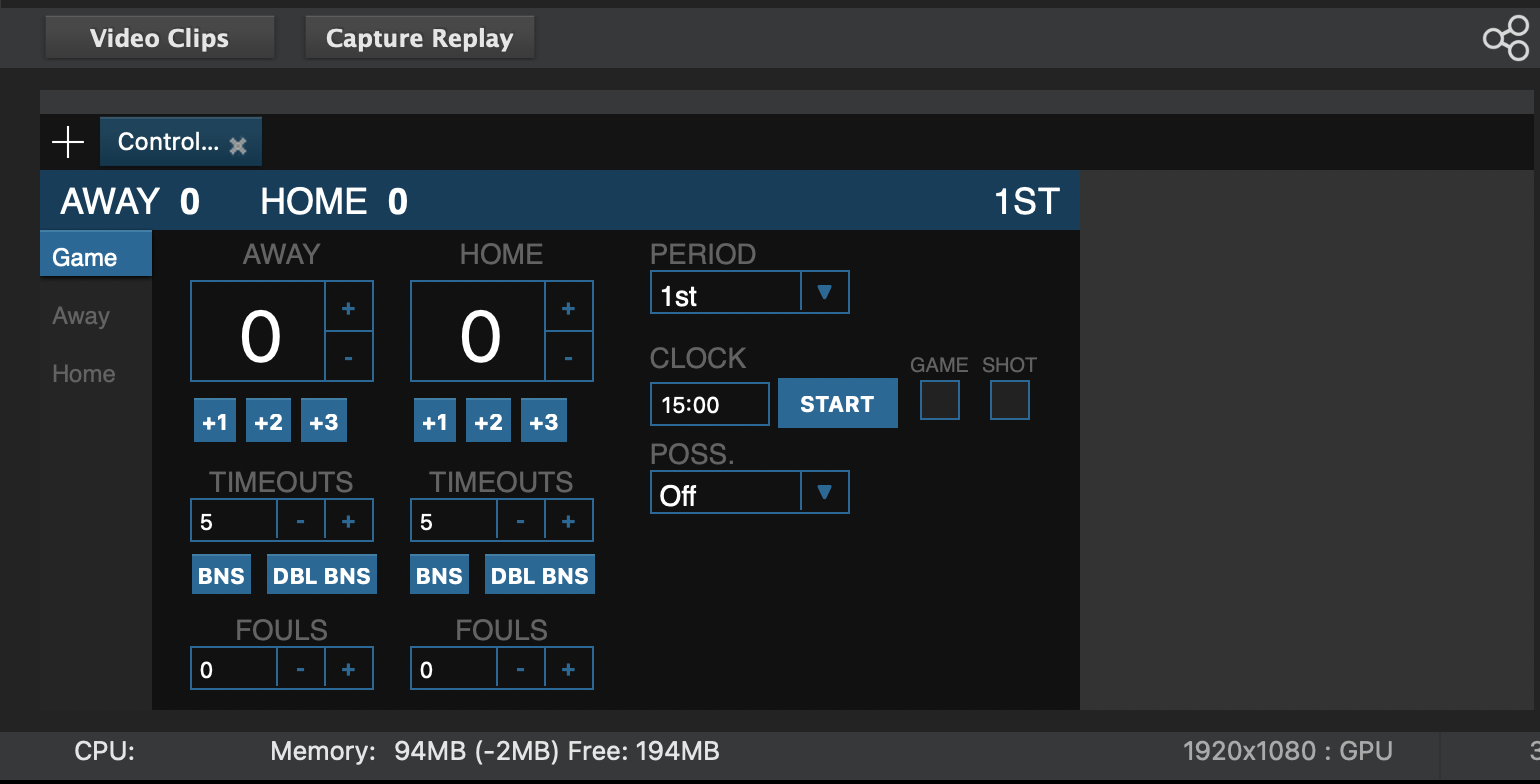 Add Control Panel Overlay • Hudl Support