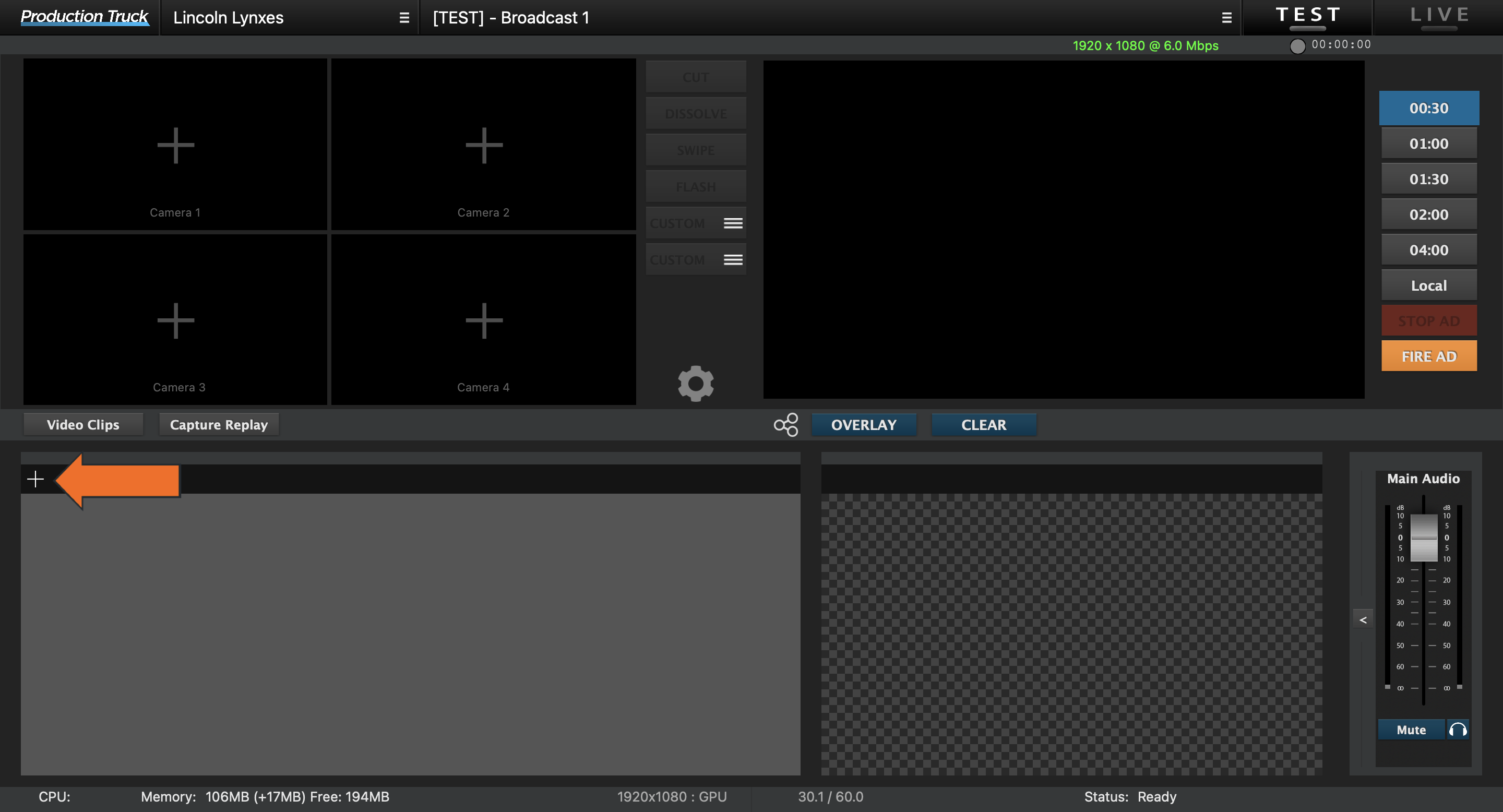 Add Control Panel Overlay • Hudl Support