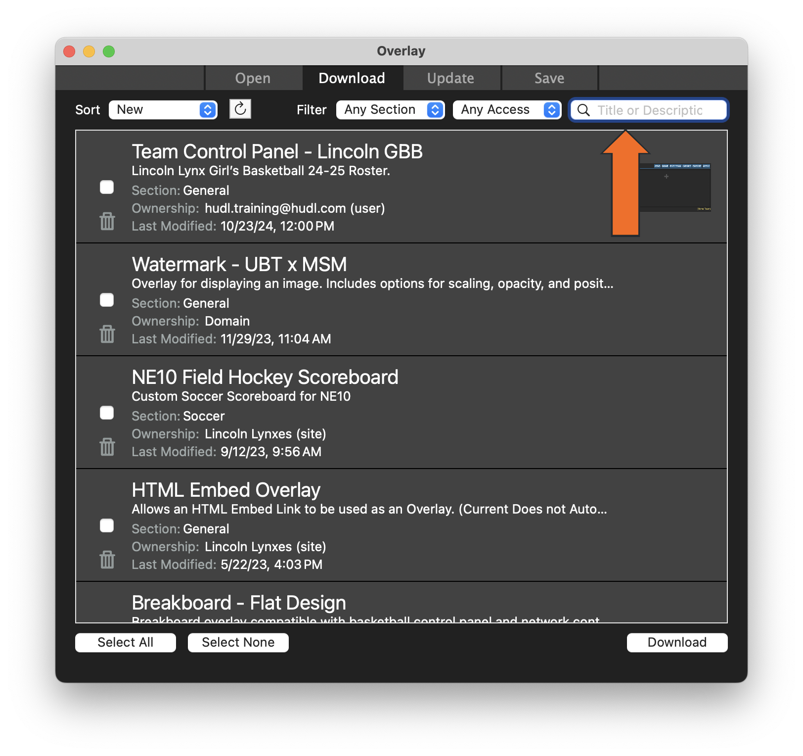 Add Ticker Overlay • Hudl Support