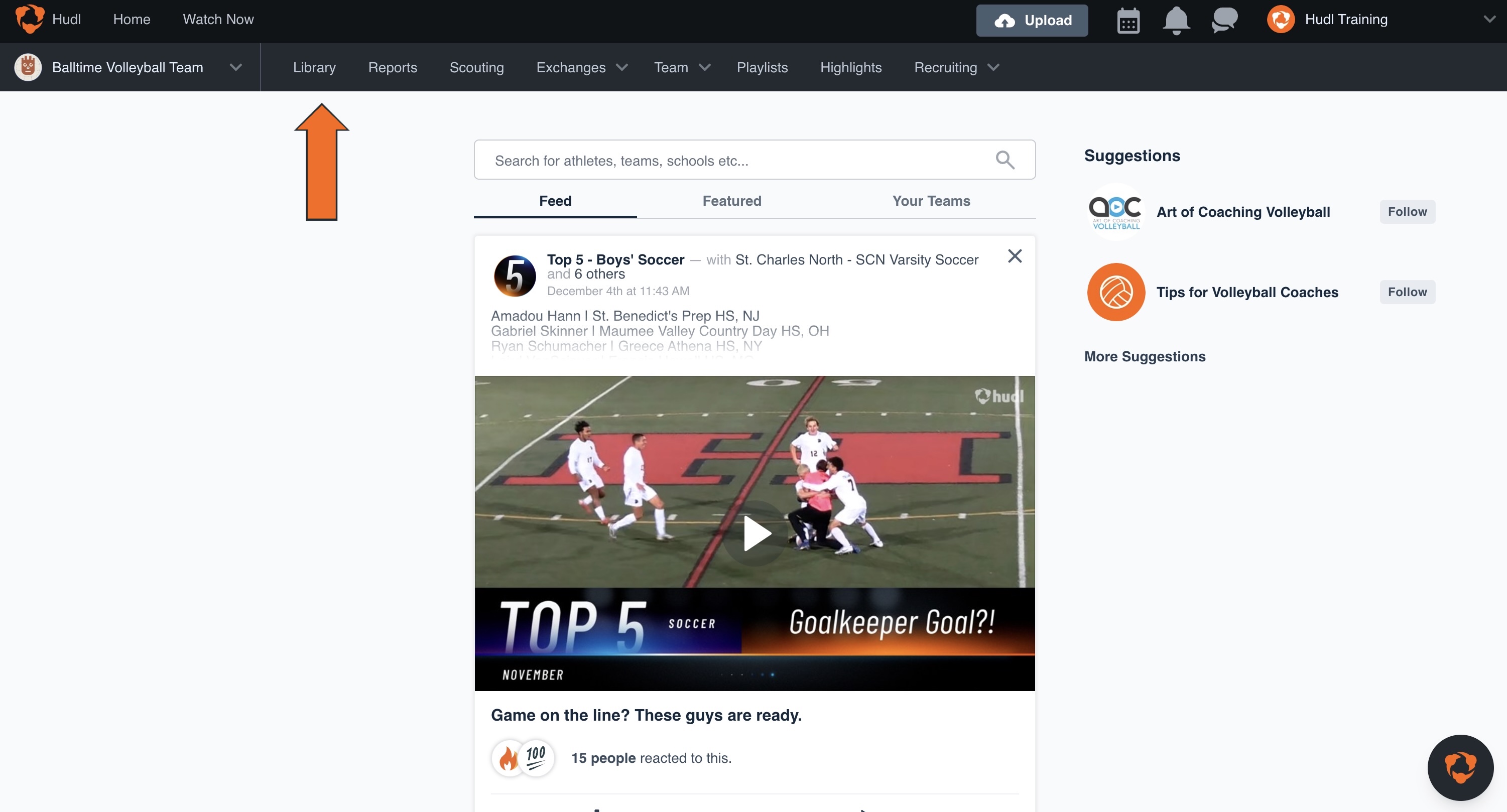 Swap Teams • Balltime • Hudl Support