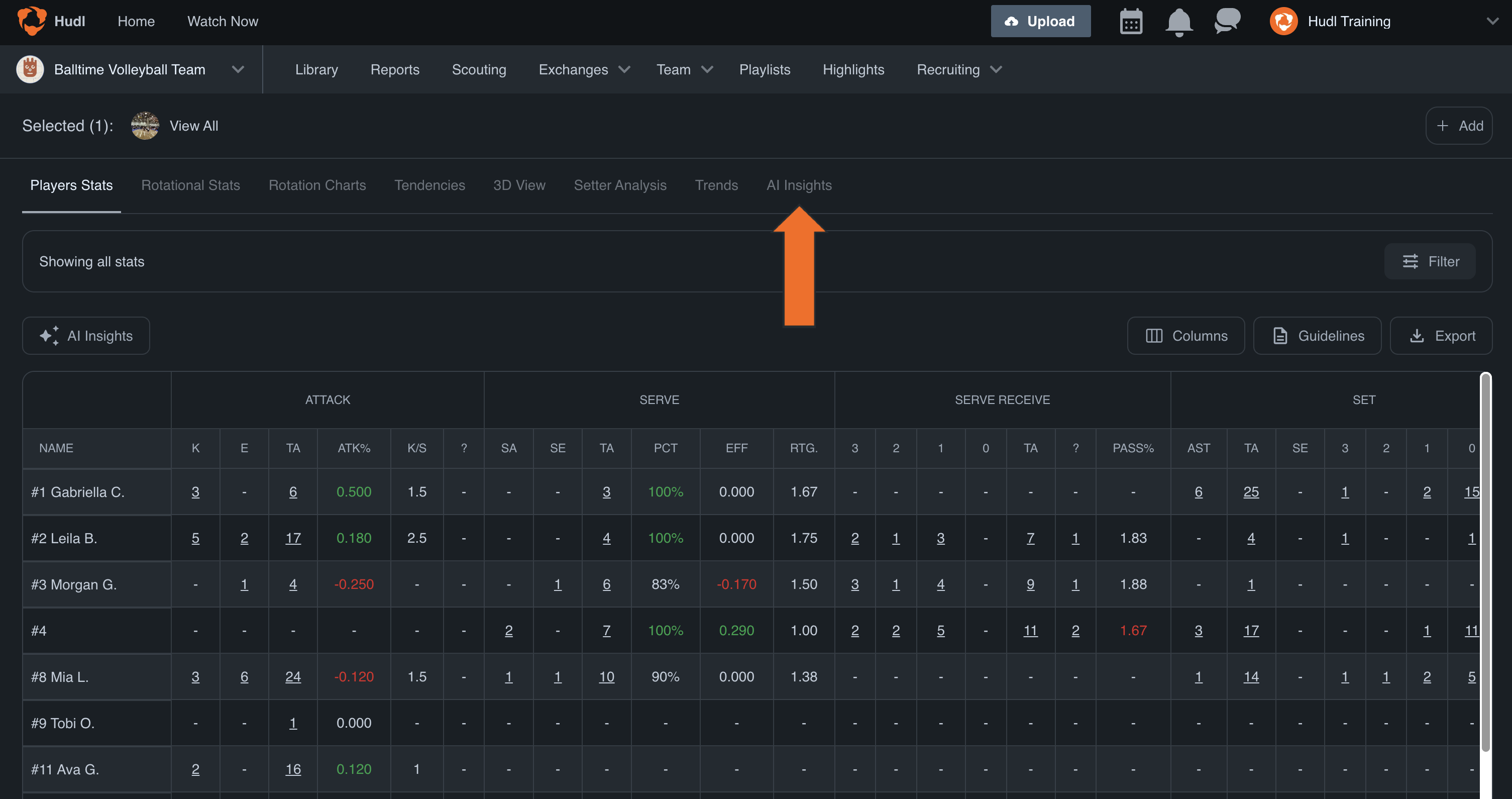 View AI Insights Report • Hudl Support