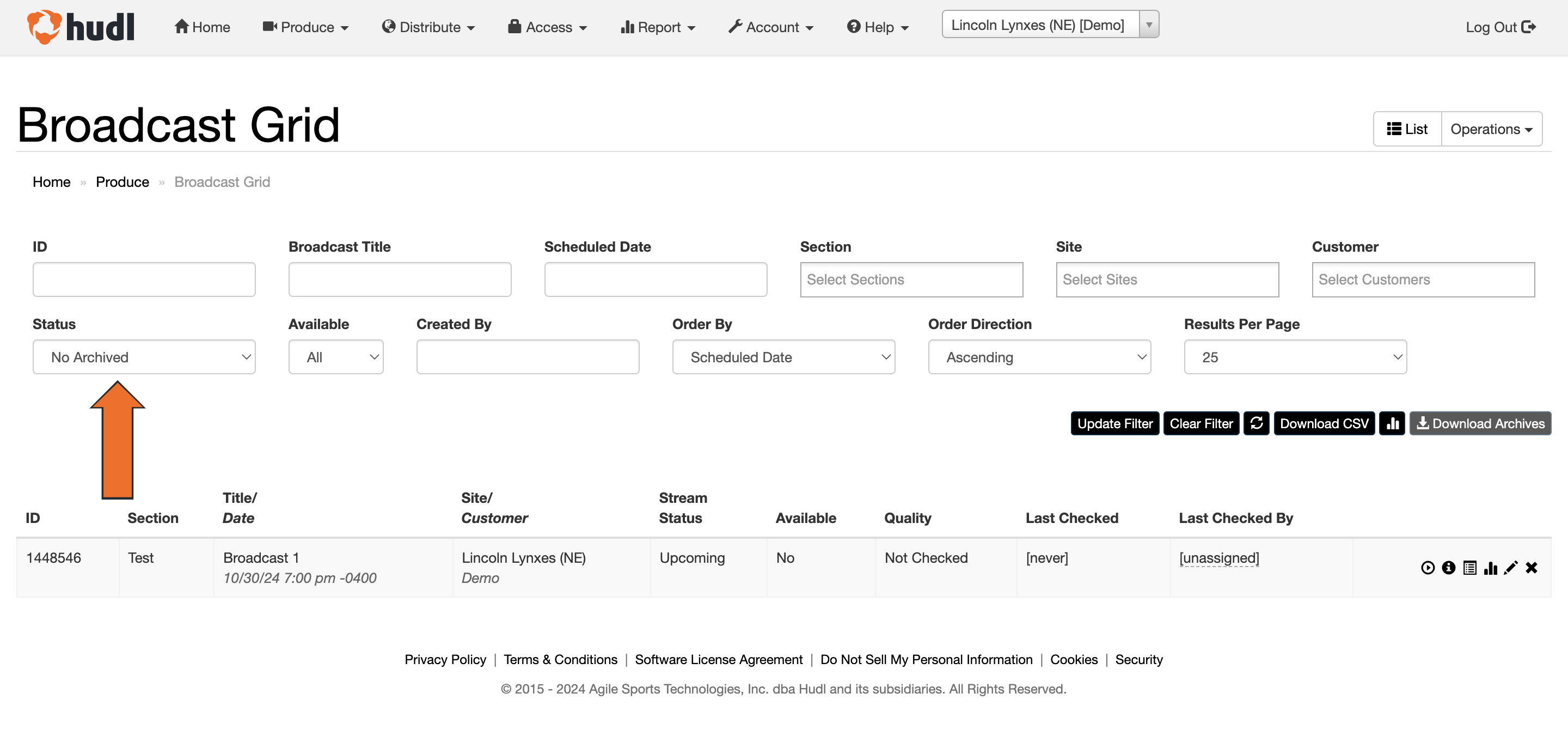 View Broadcast Analytics • Hudl Support