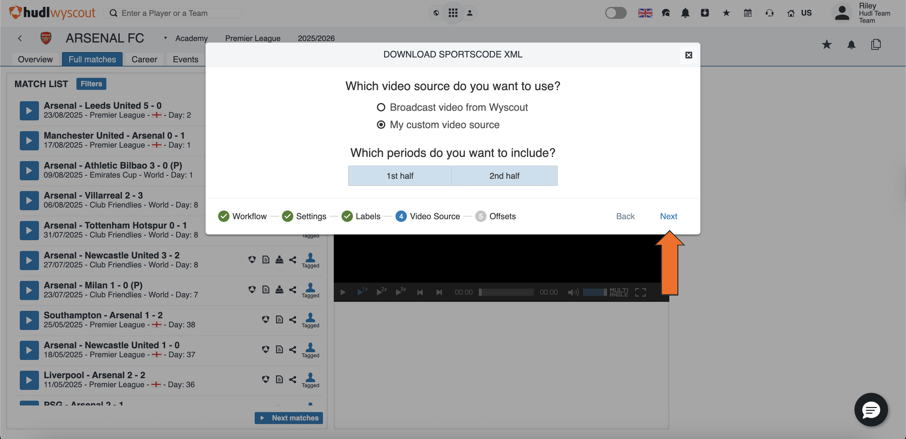 Download Customized XML from Wyscout • Hudl Support