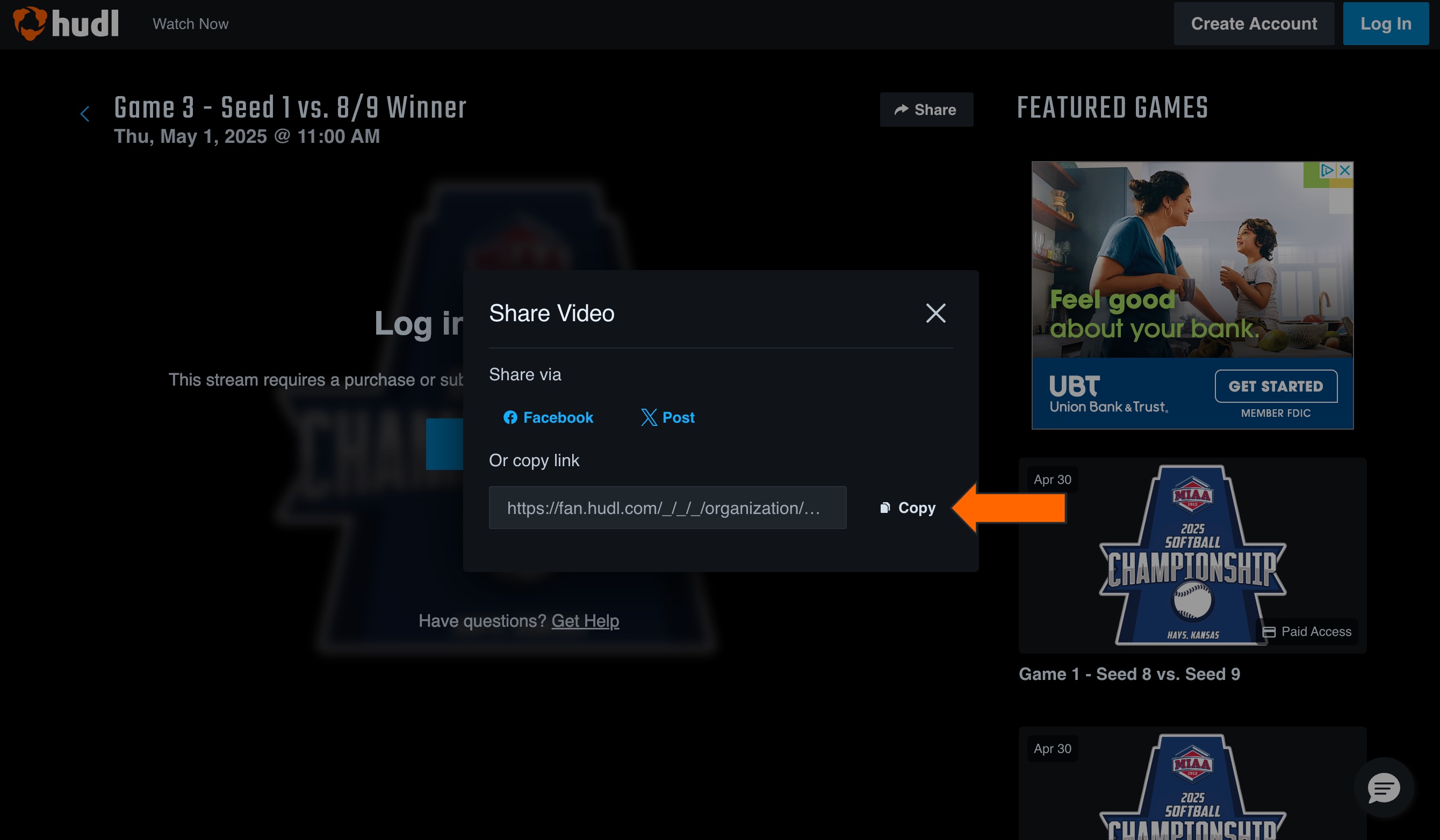 Find Individual Broadcast Links or Embed Codes • Hudl Support