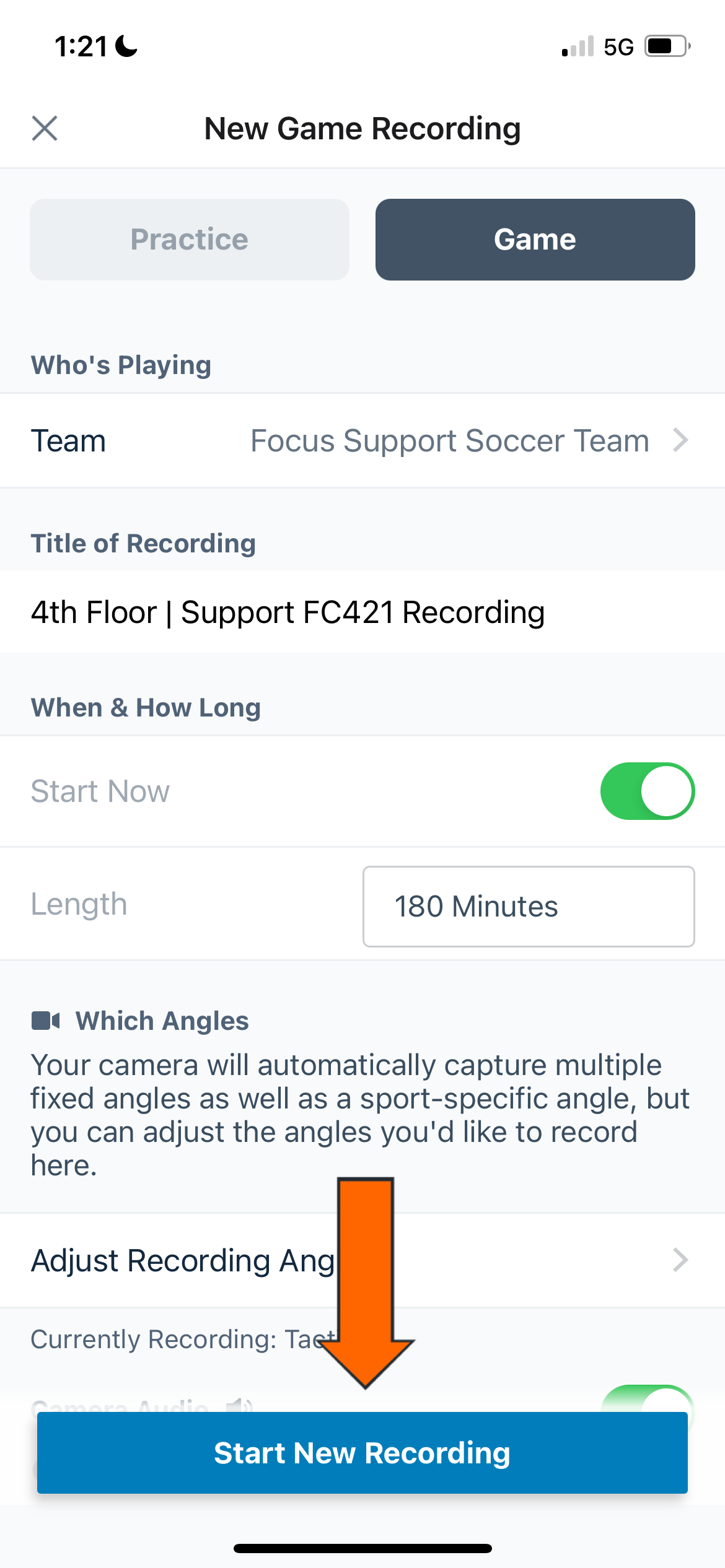 Record Ad Hoc Flex Recording • Hudl Support