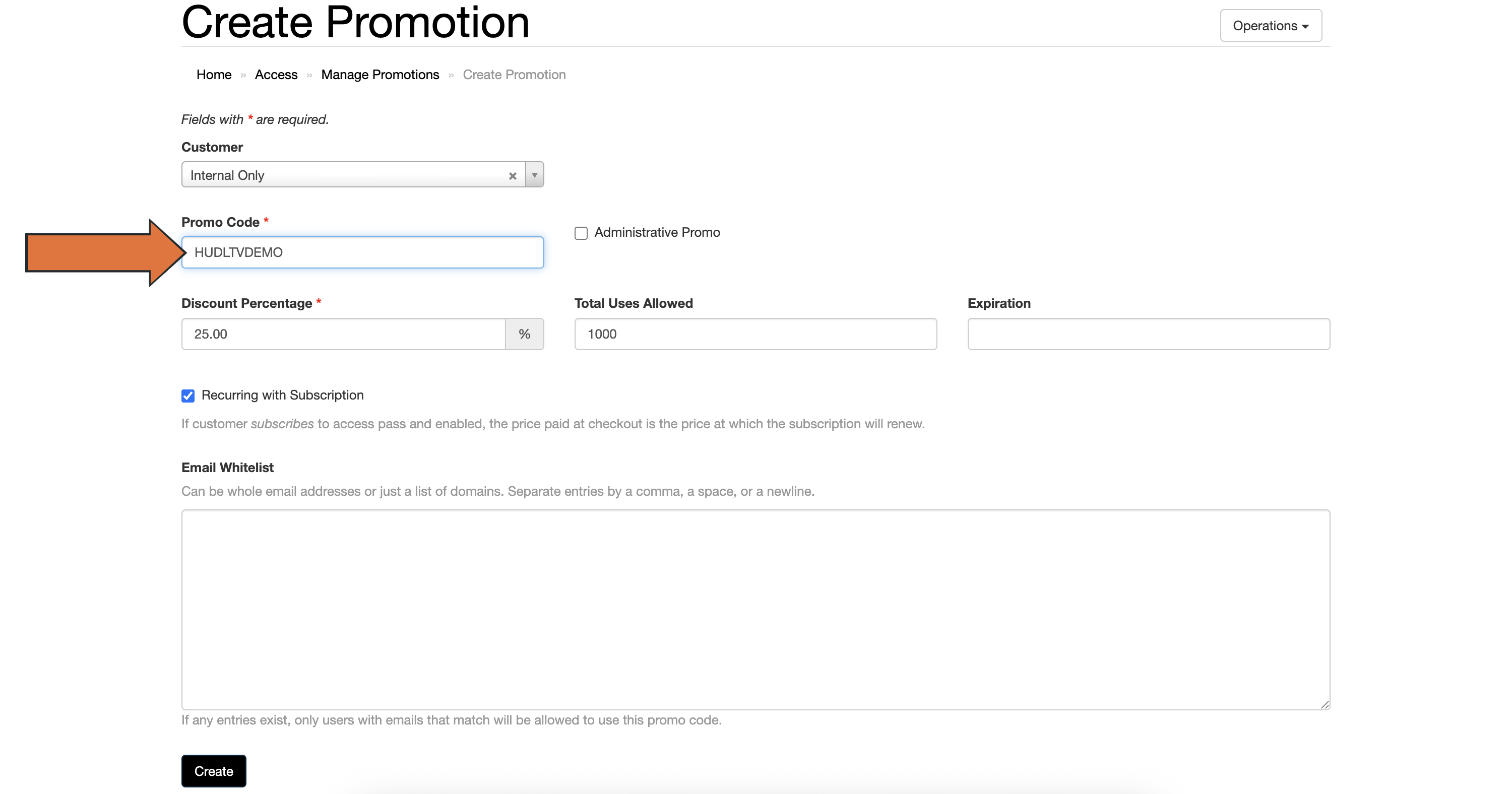 Create a Promo Code • Hudl Support