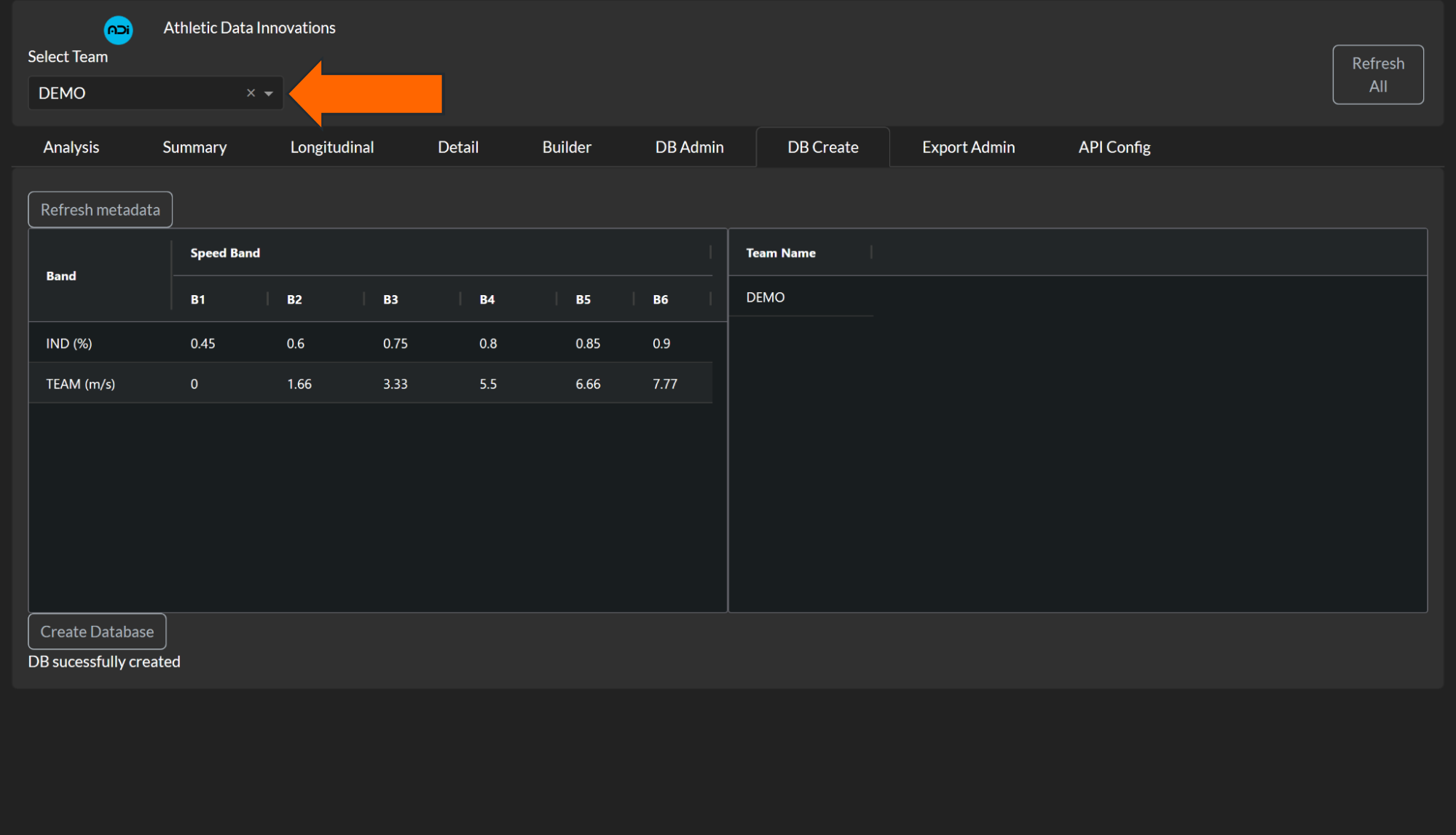 Create a Database • Hudl Support