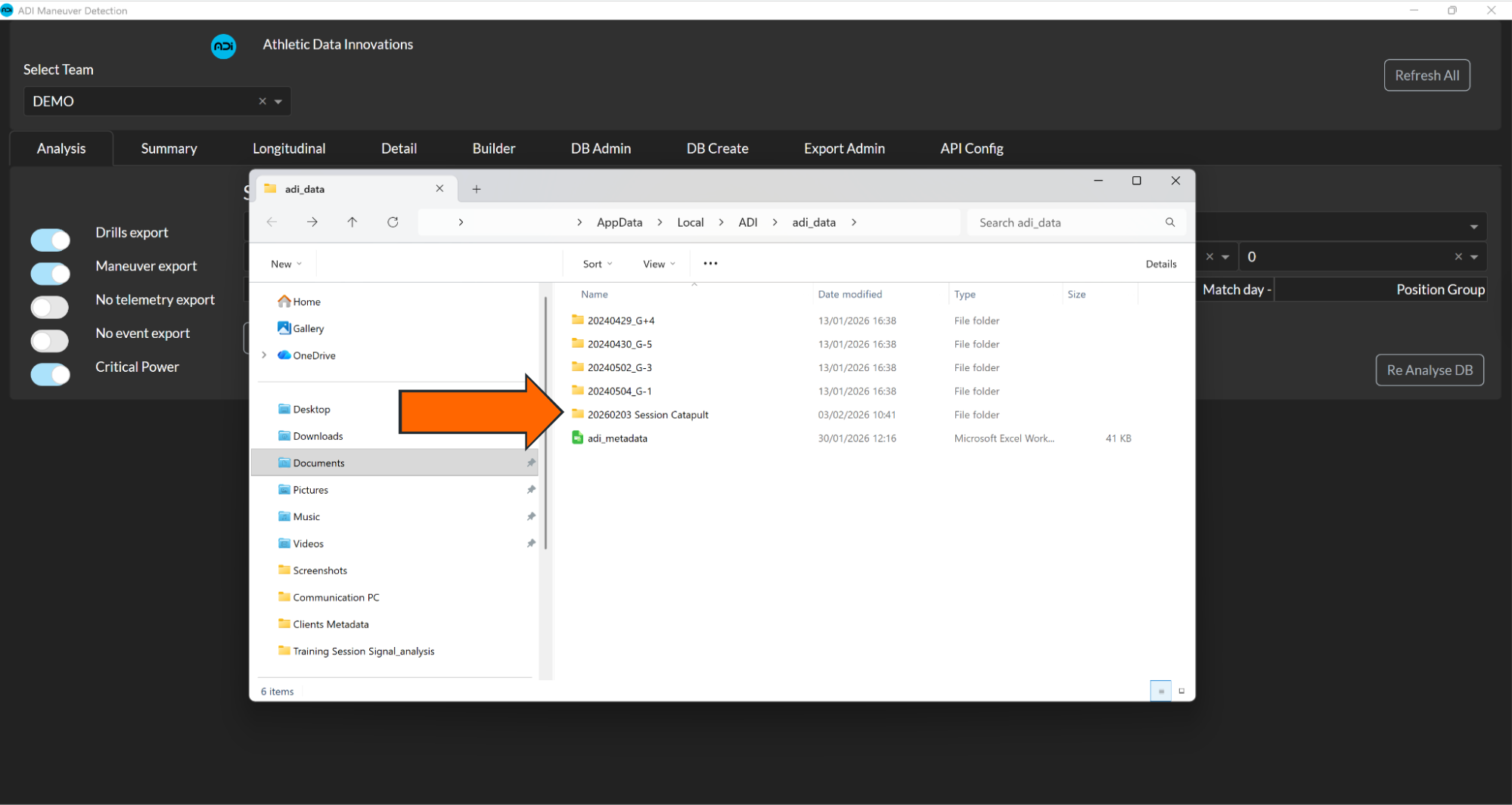 Export Sessions from Catapult • Hudl Support