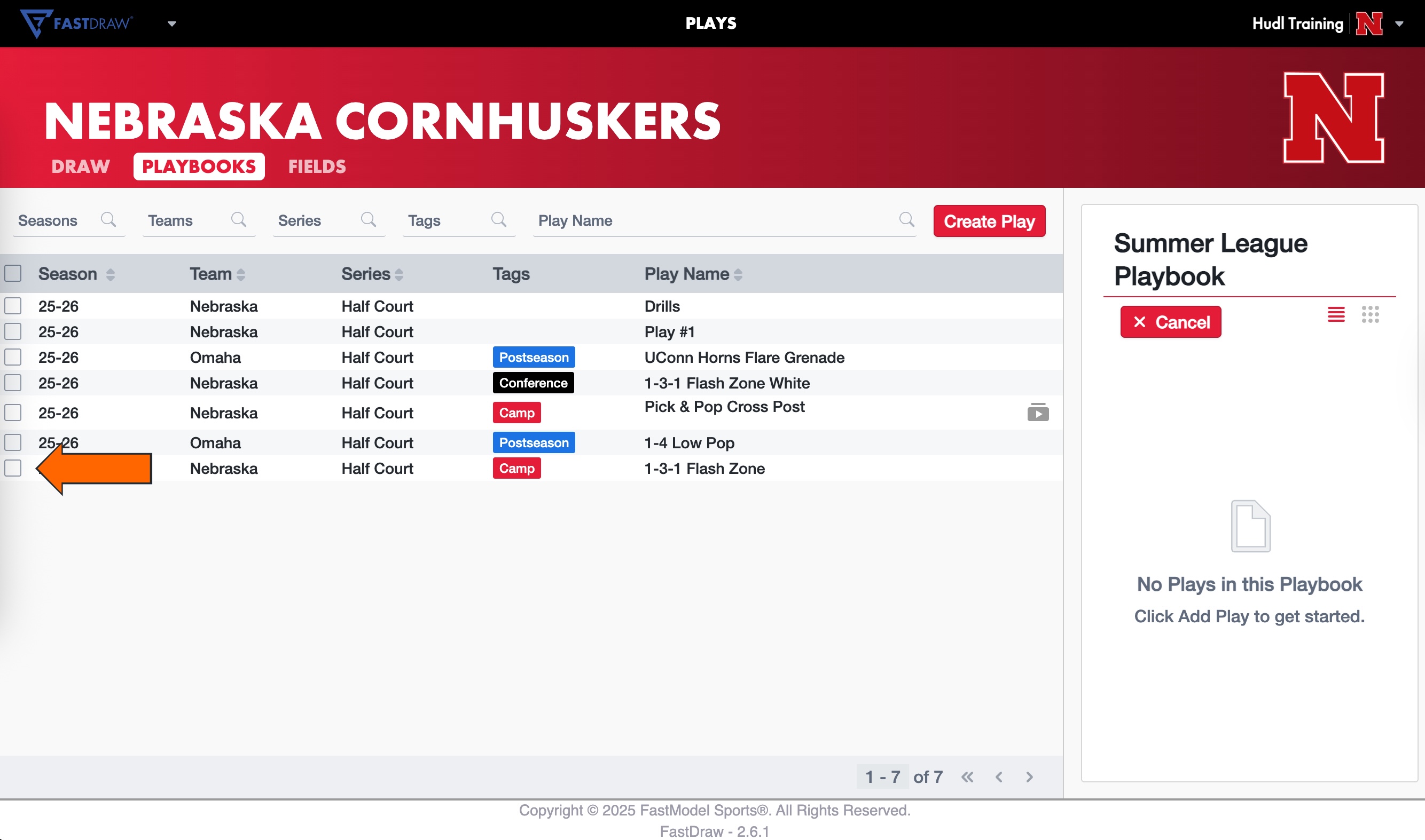 Create Playbooks on FastDraw • Hudl Support