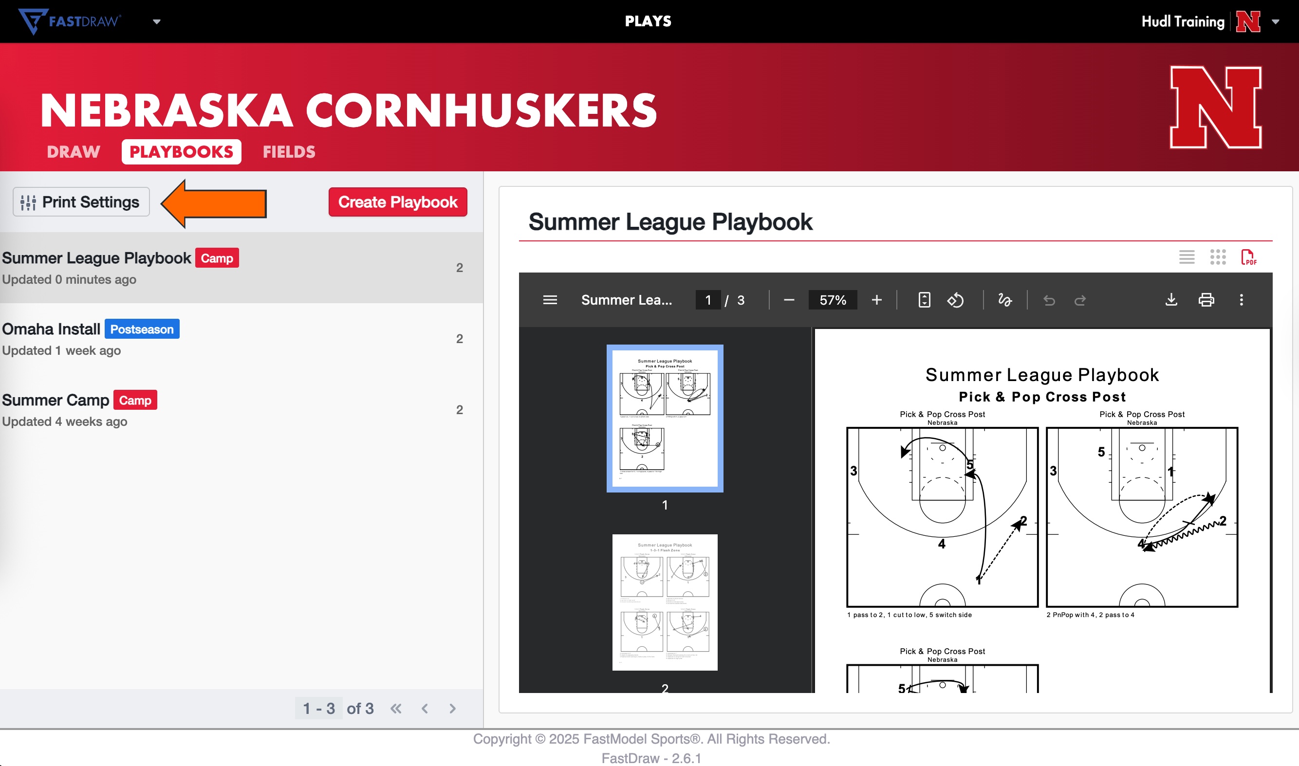 Create Playbooks on FastDraw • Hudl Support