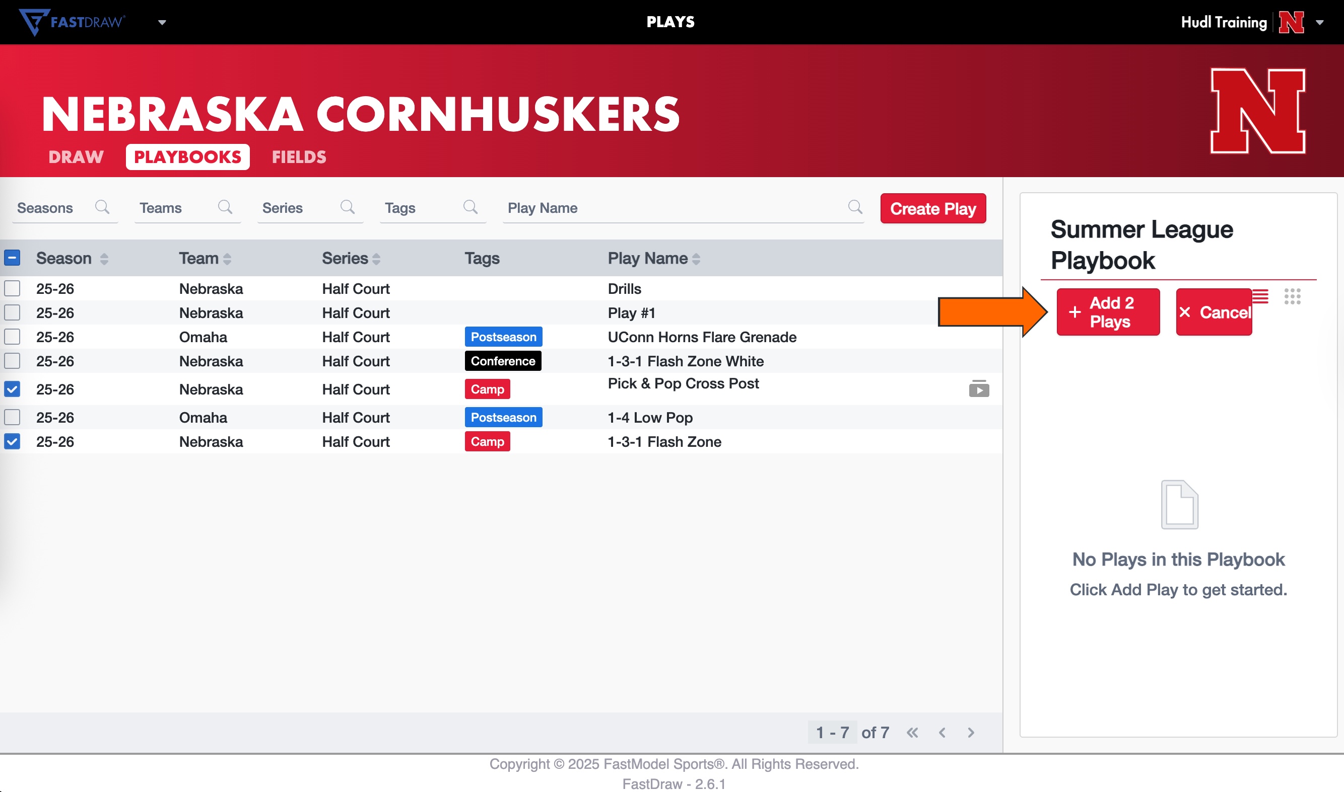 Create Playbooks on FastDraw • Hudl Support