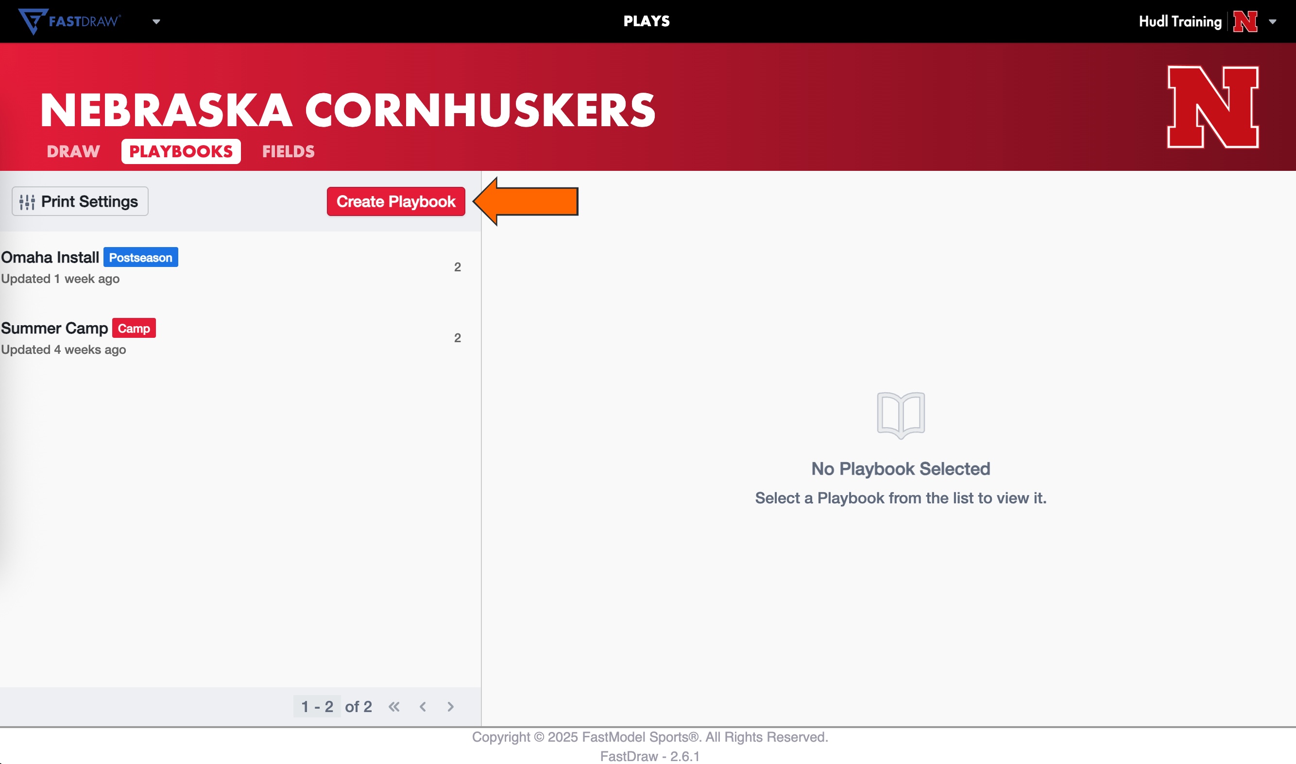 Create Playbooks on FastDraw • Hudl Support