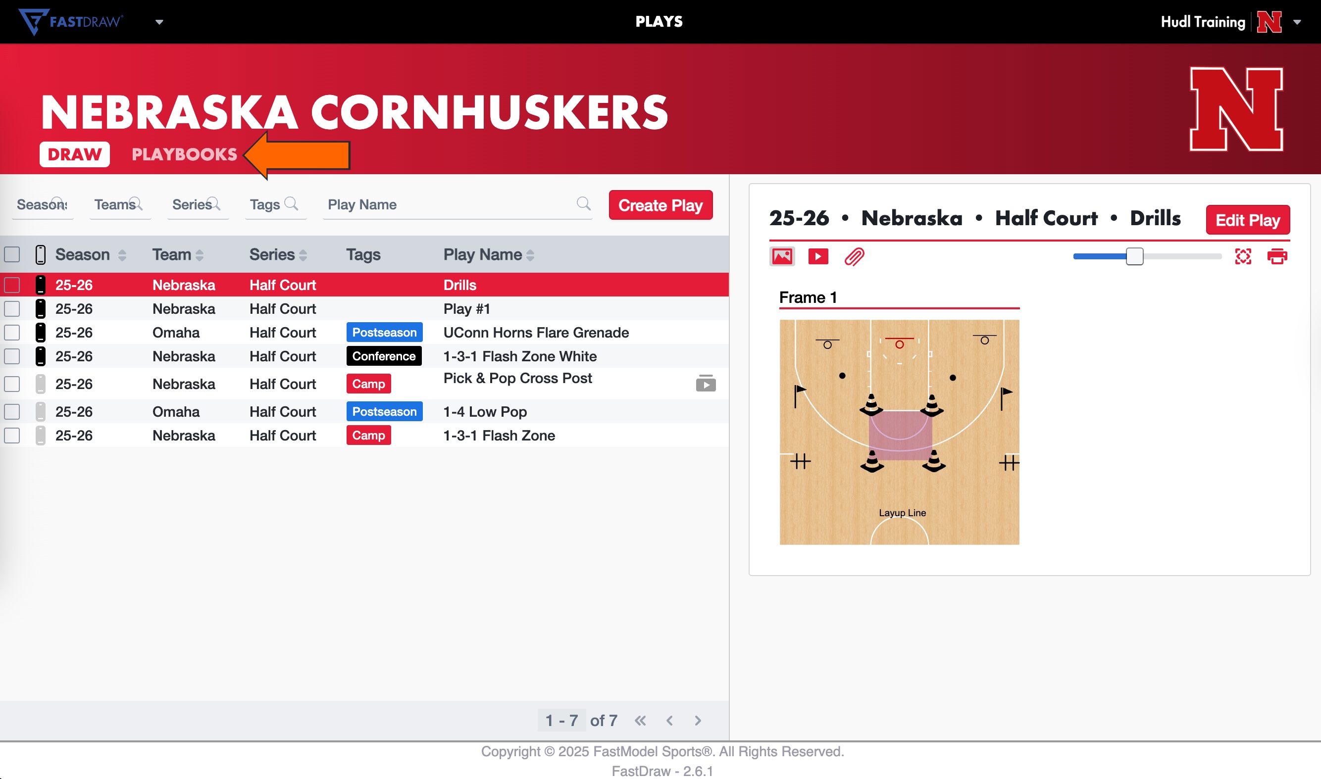 Create Playbooks on FastDraw • Hudl Support
