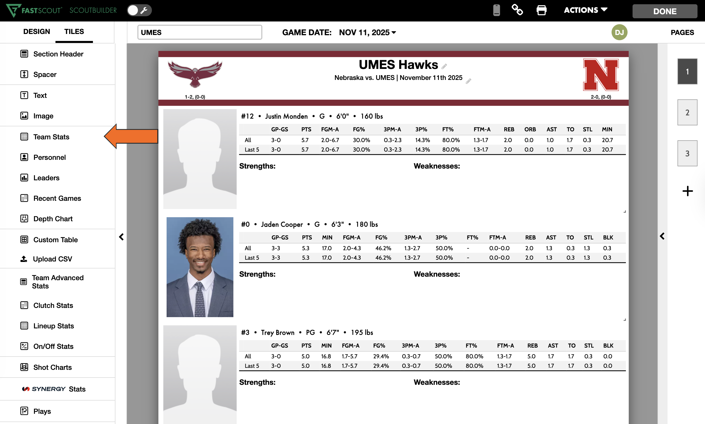 View Last Seasons Stats • Hudl Support