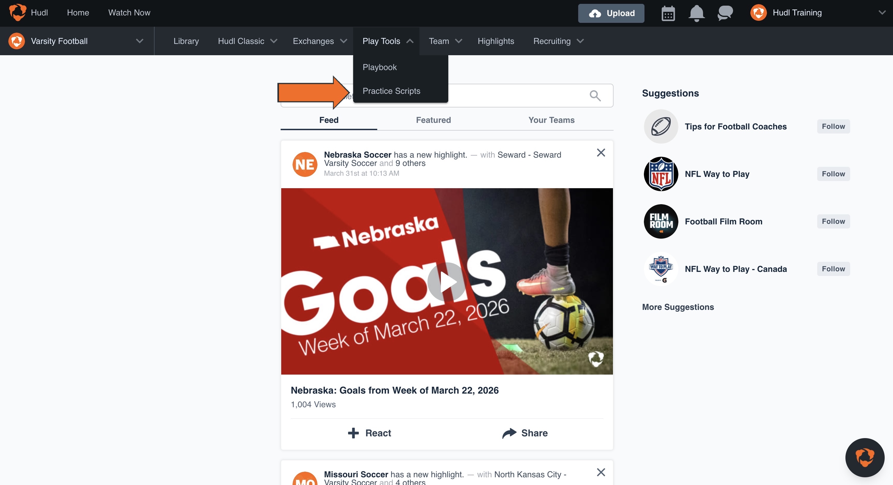 Print a Practice or Magic Script • Hudl Support