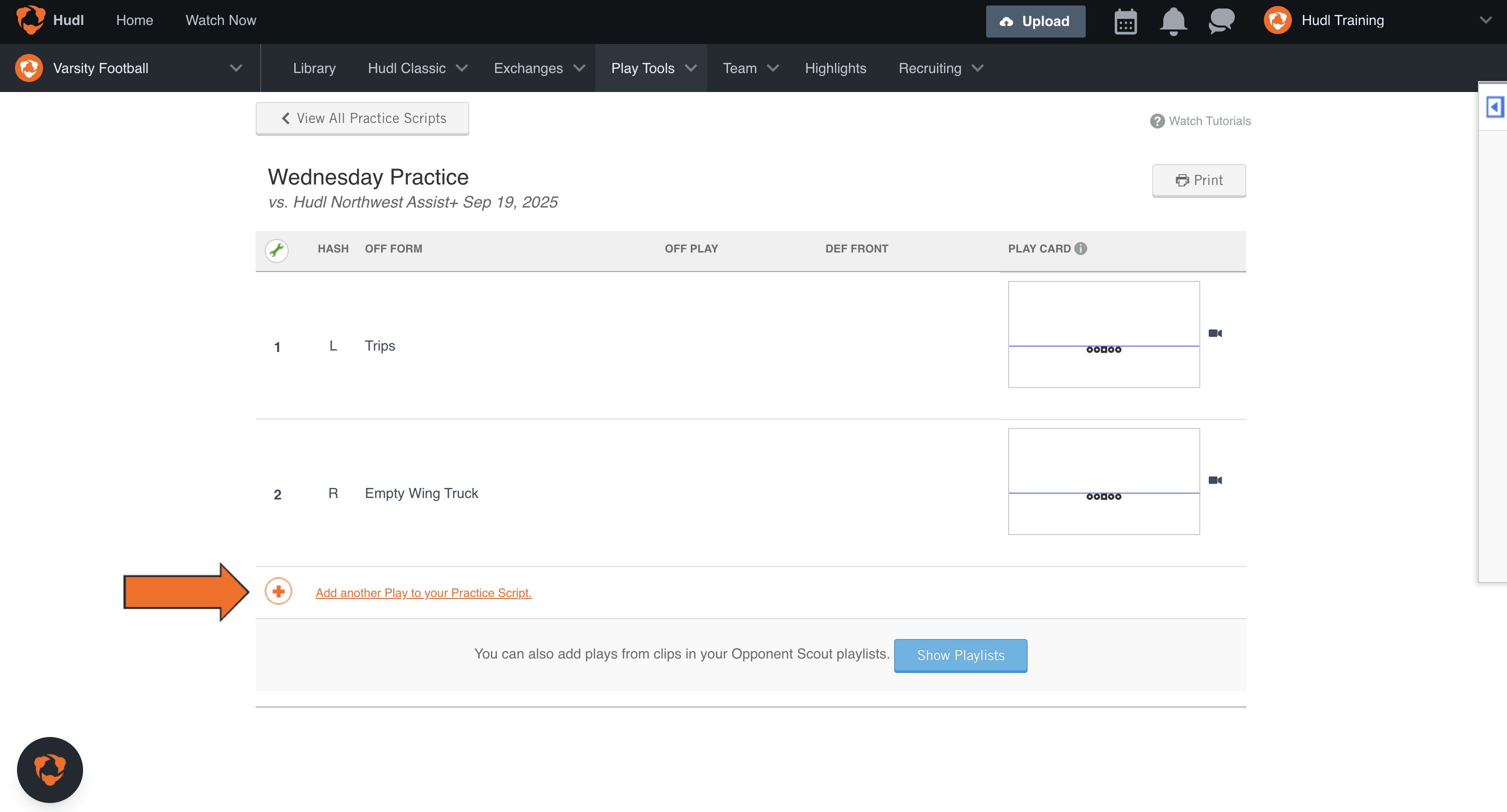 Create a Practice Script • Hudl Support