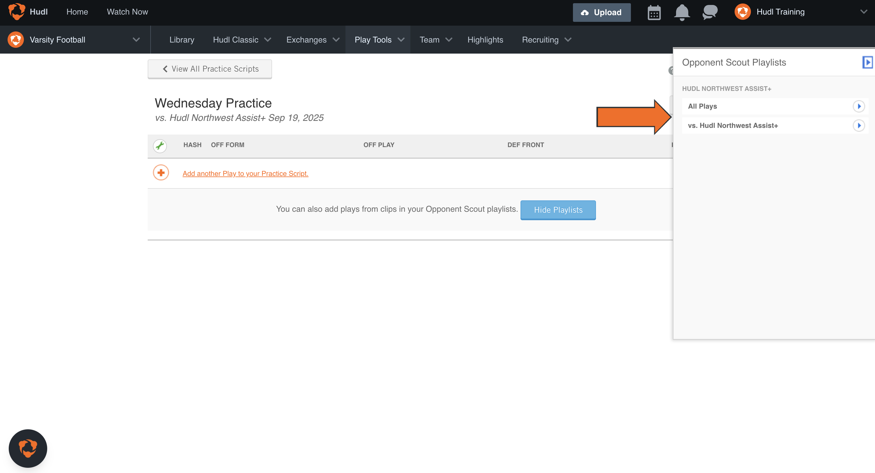 Create a Practice Script • Hudl Support