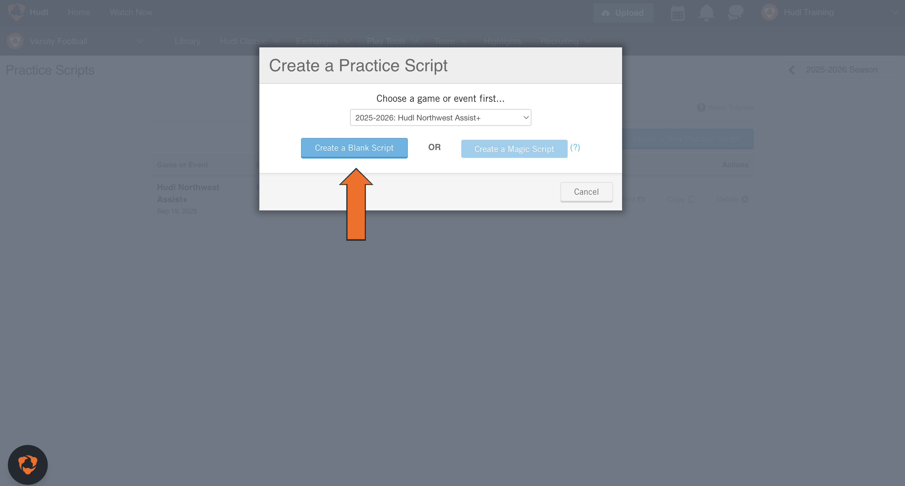 Create a Practice Script • Hudl Support
