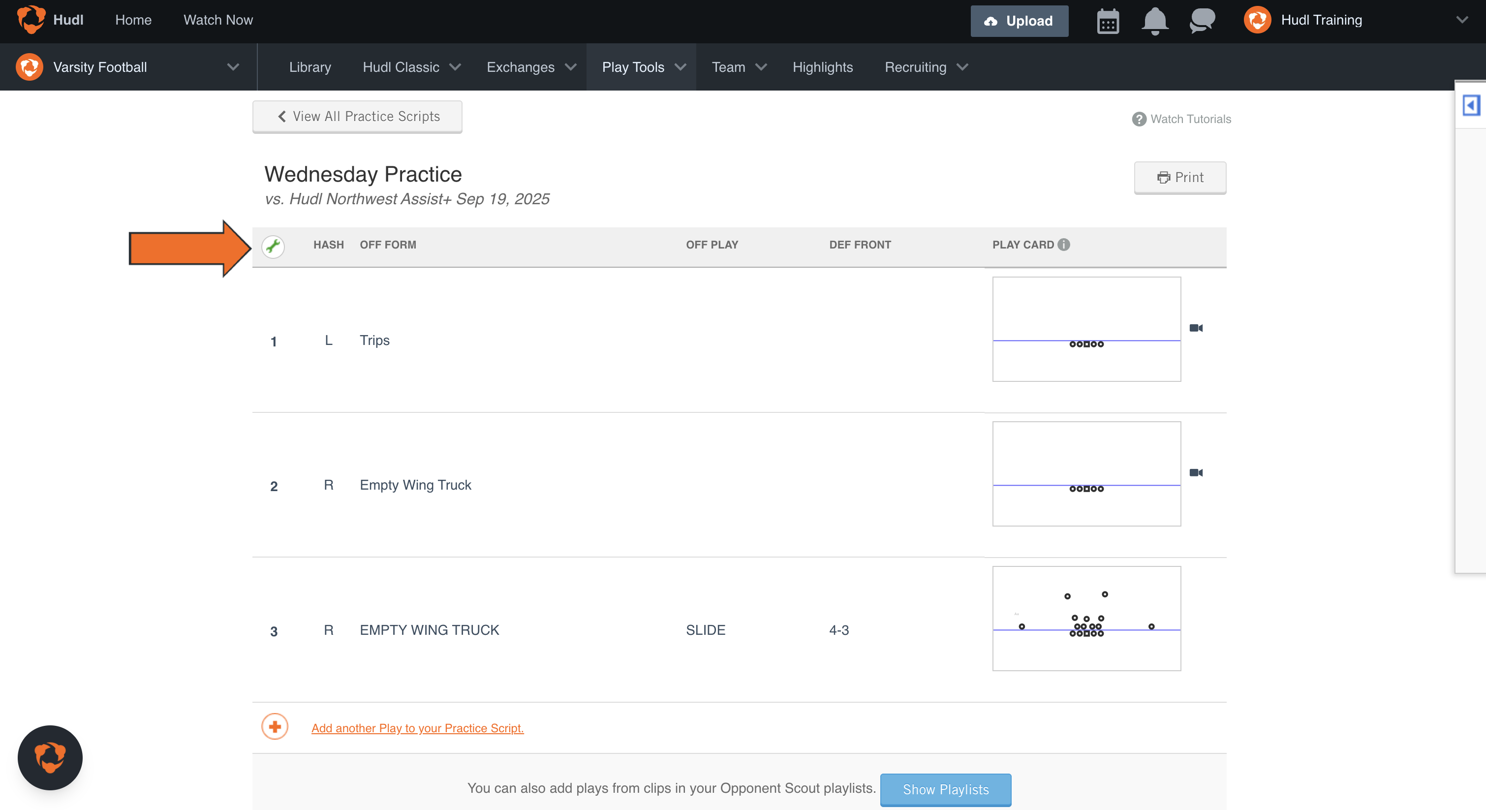 Create a Practice Script • Hudl Support