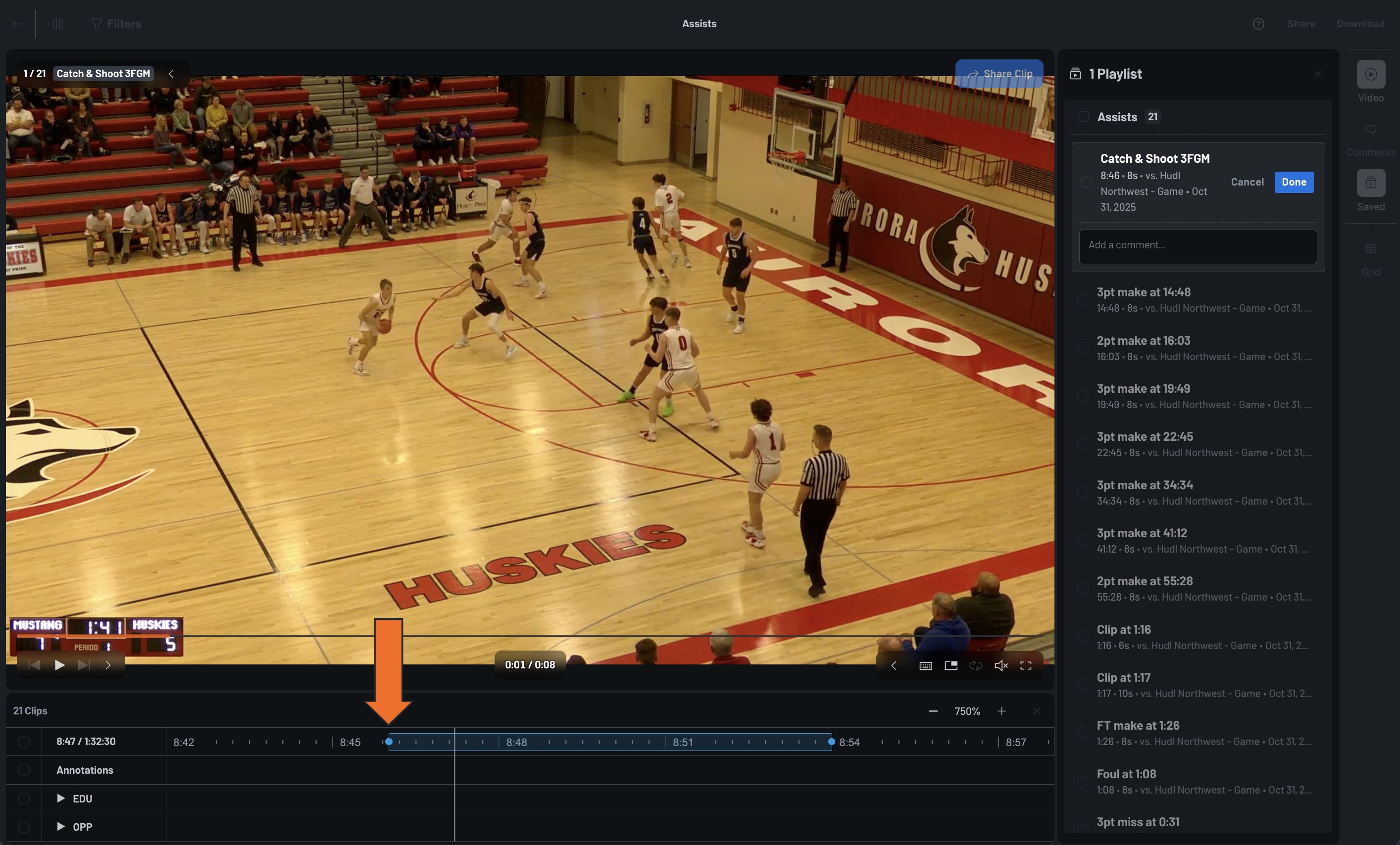 Edit Clips in a Playlist • Hudl Support