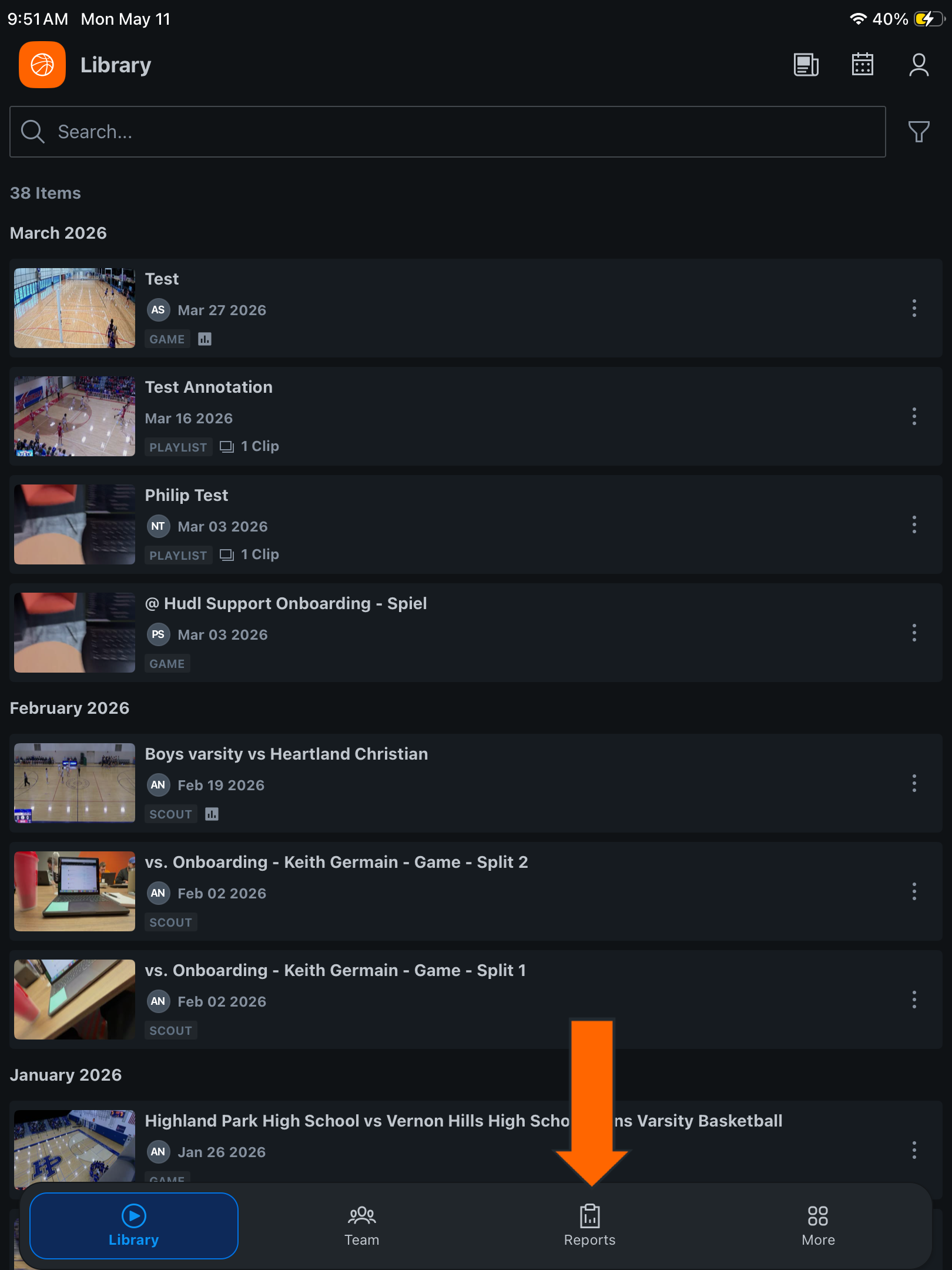 Scouting Report • Basketball • Hudl Support