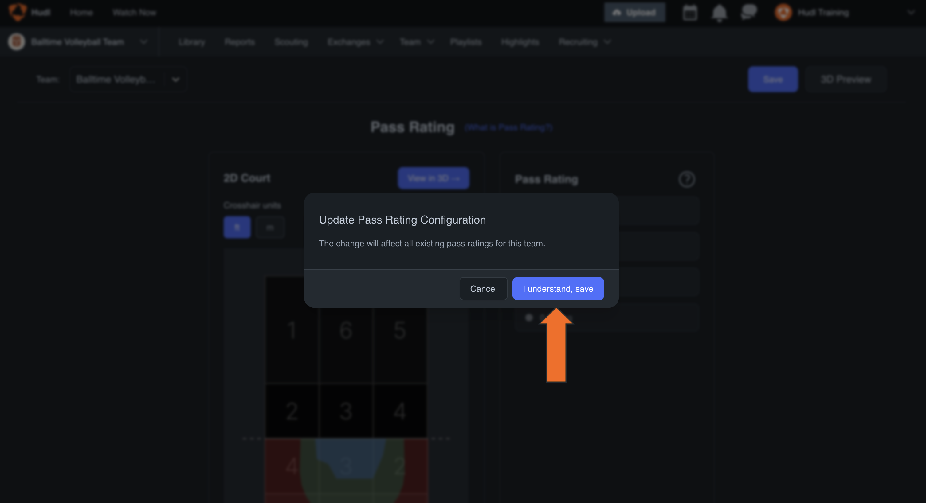 Customize Pass Rating Zones in Balltime • Hudl Support
