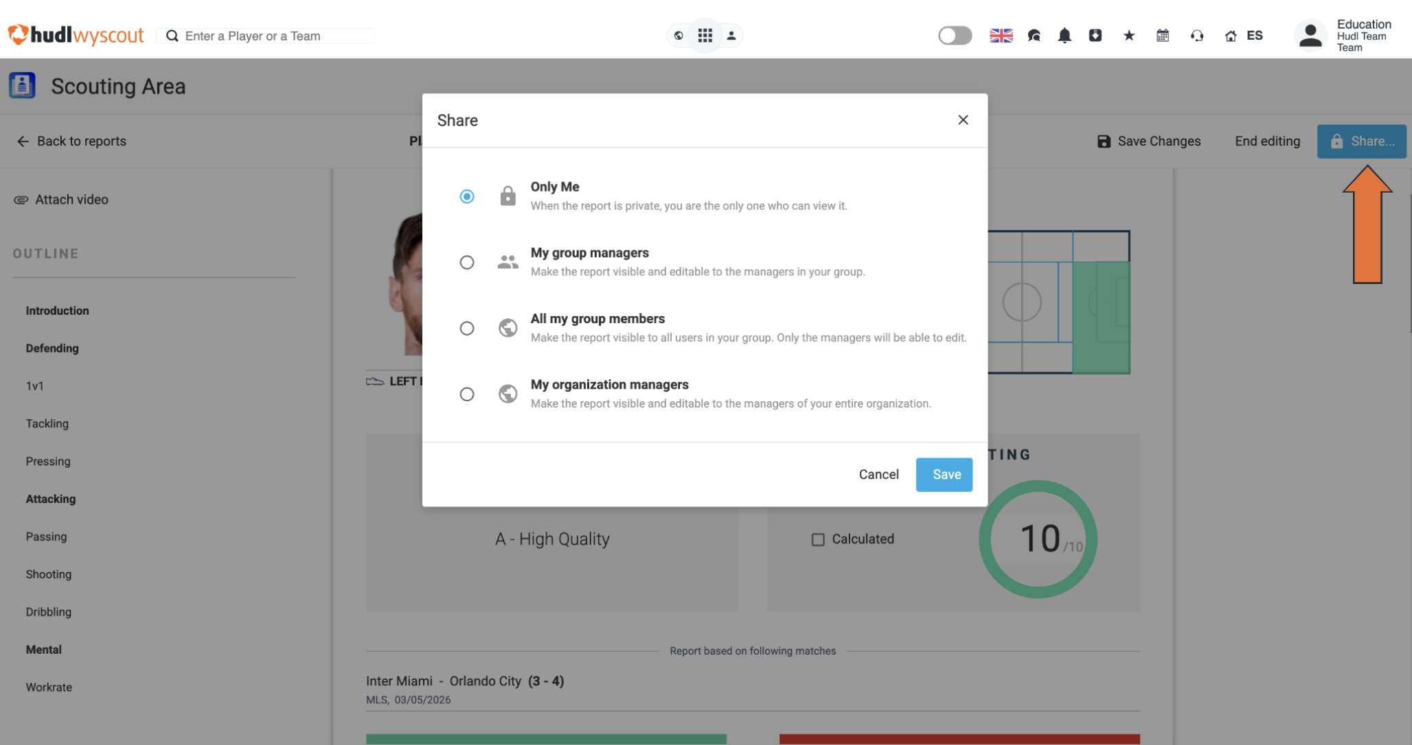 Create a Report in the Scouting Area • Hudl Support