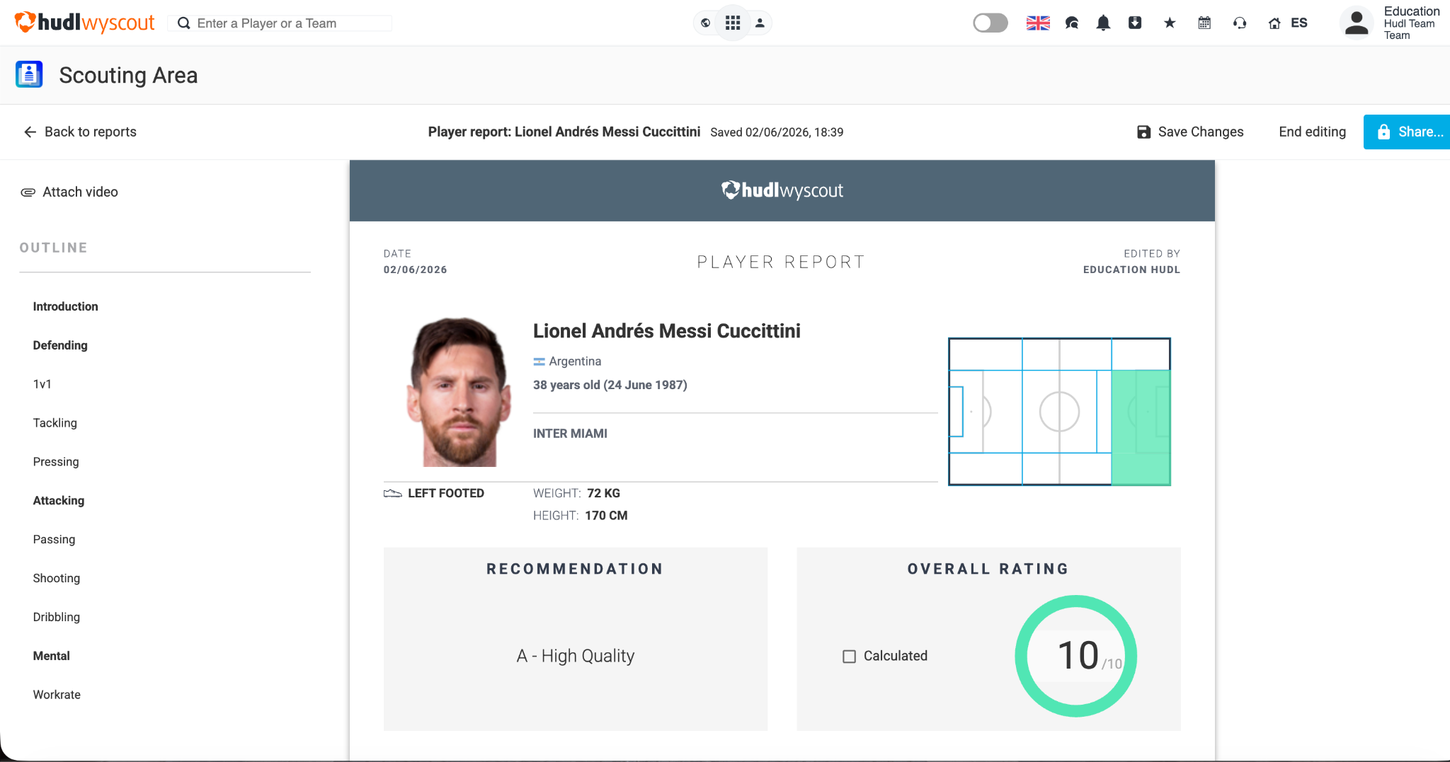 Create a Report in the Scouting Area • Hudl Support