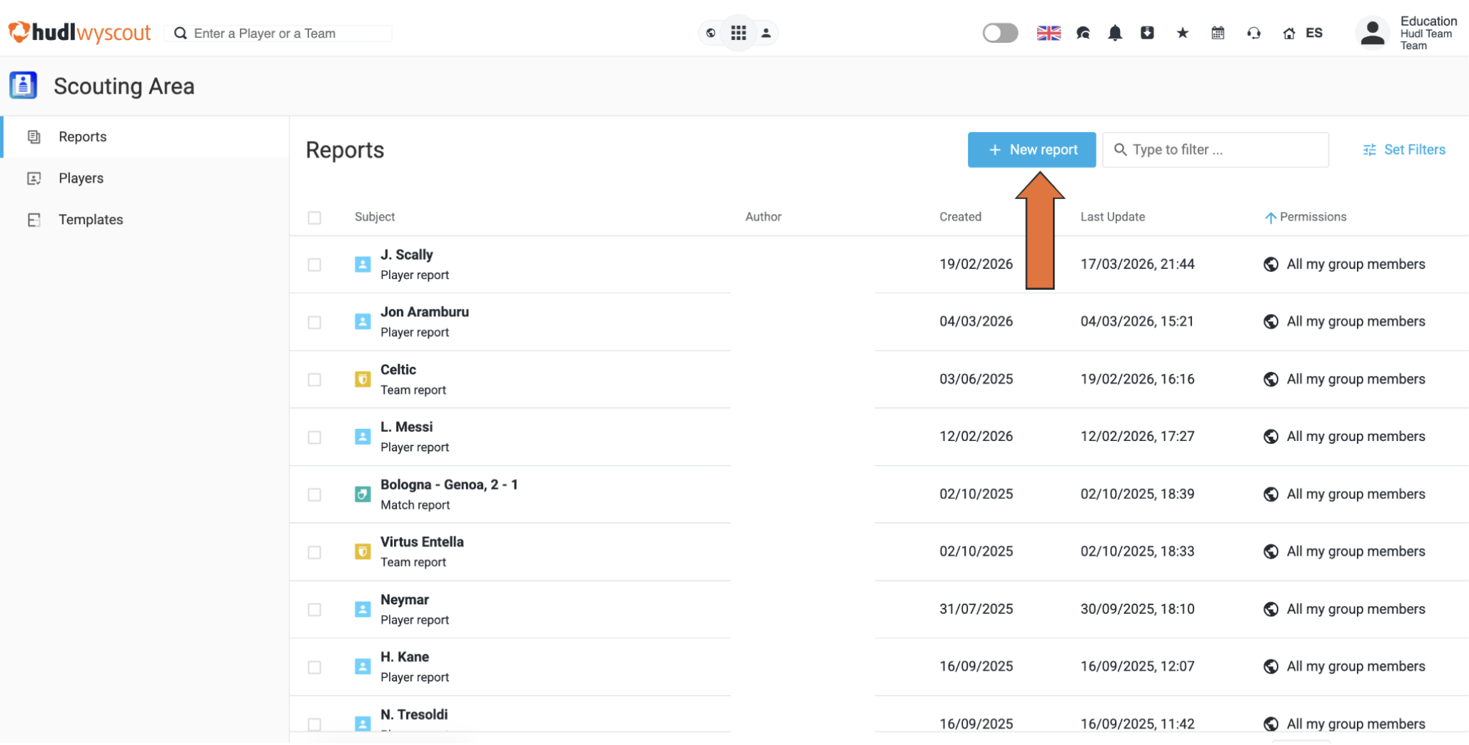 Create a Report in the Scouting Area • Hudl Support