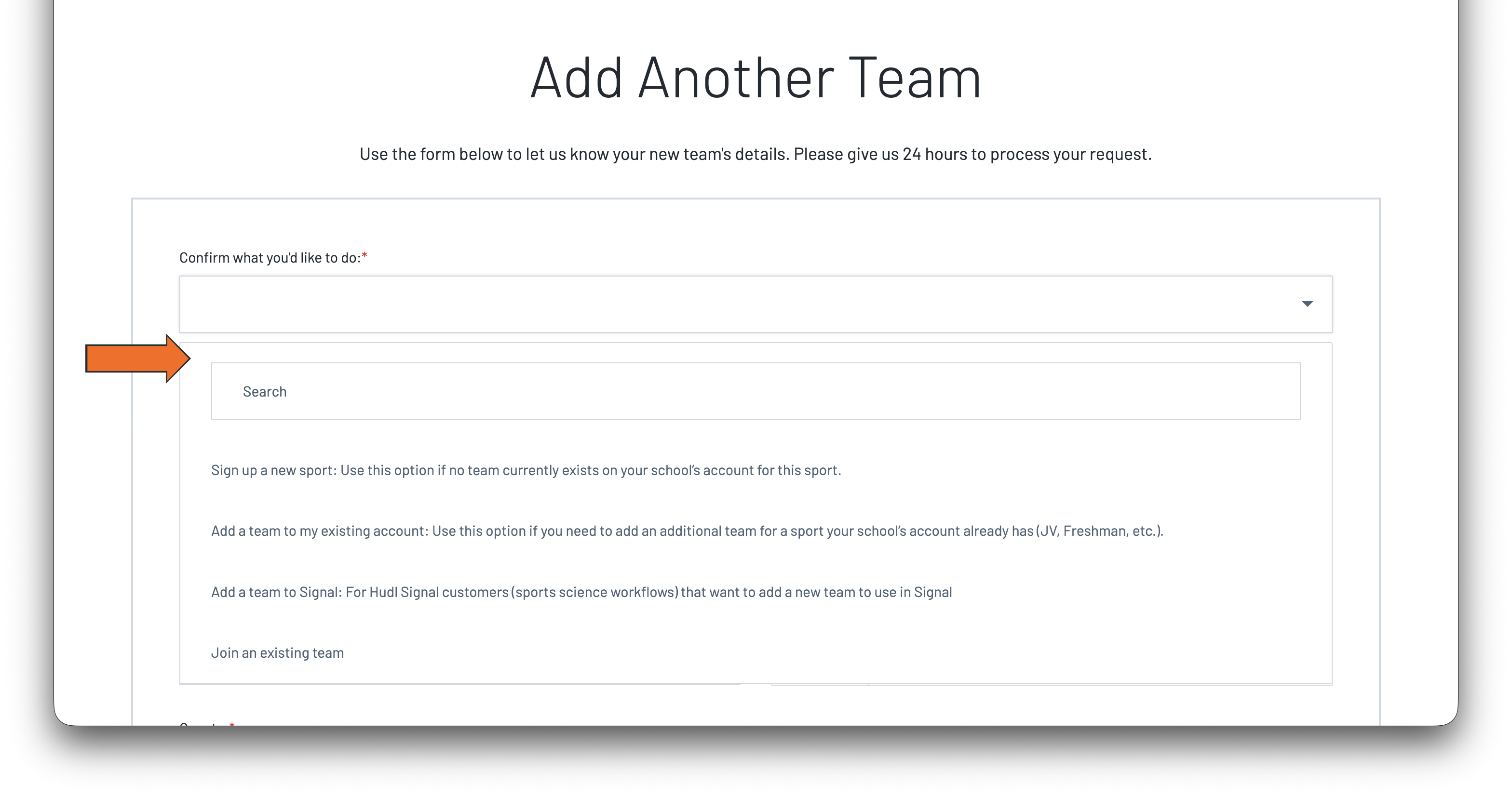 Add Another Team • Hudl Support