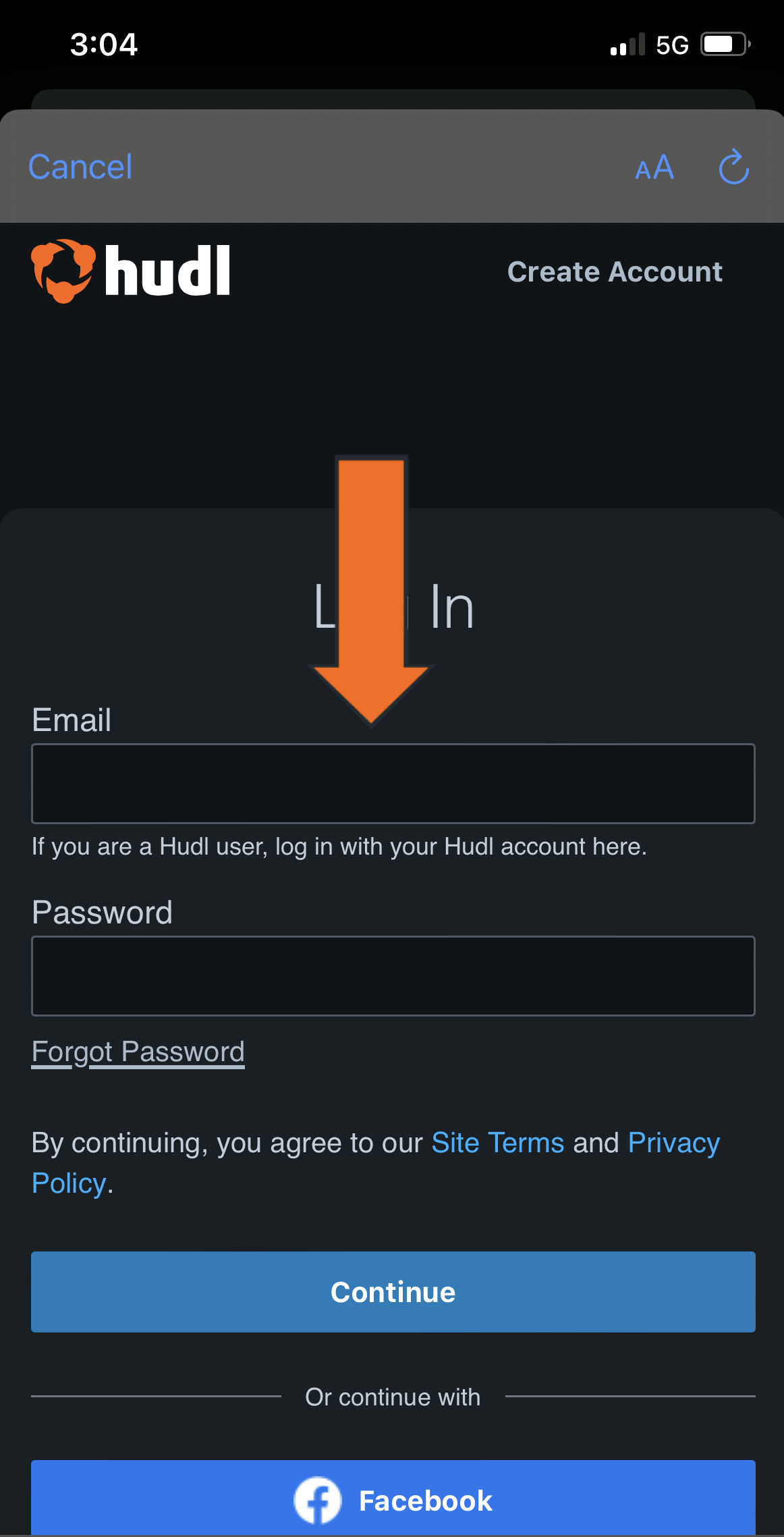 Log In to Hudl Fan Account • Hudl Support