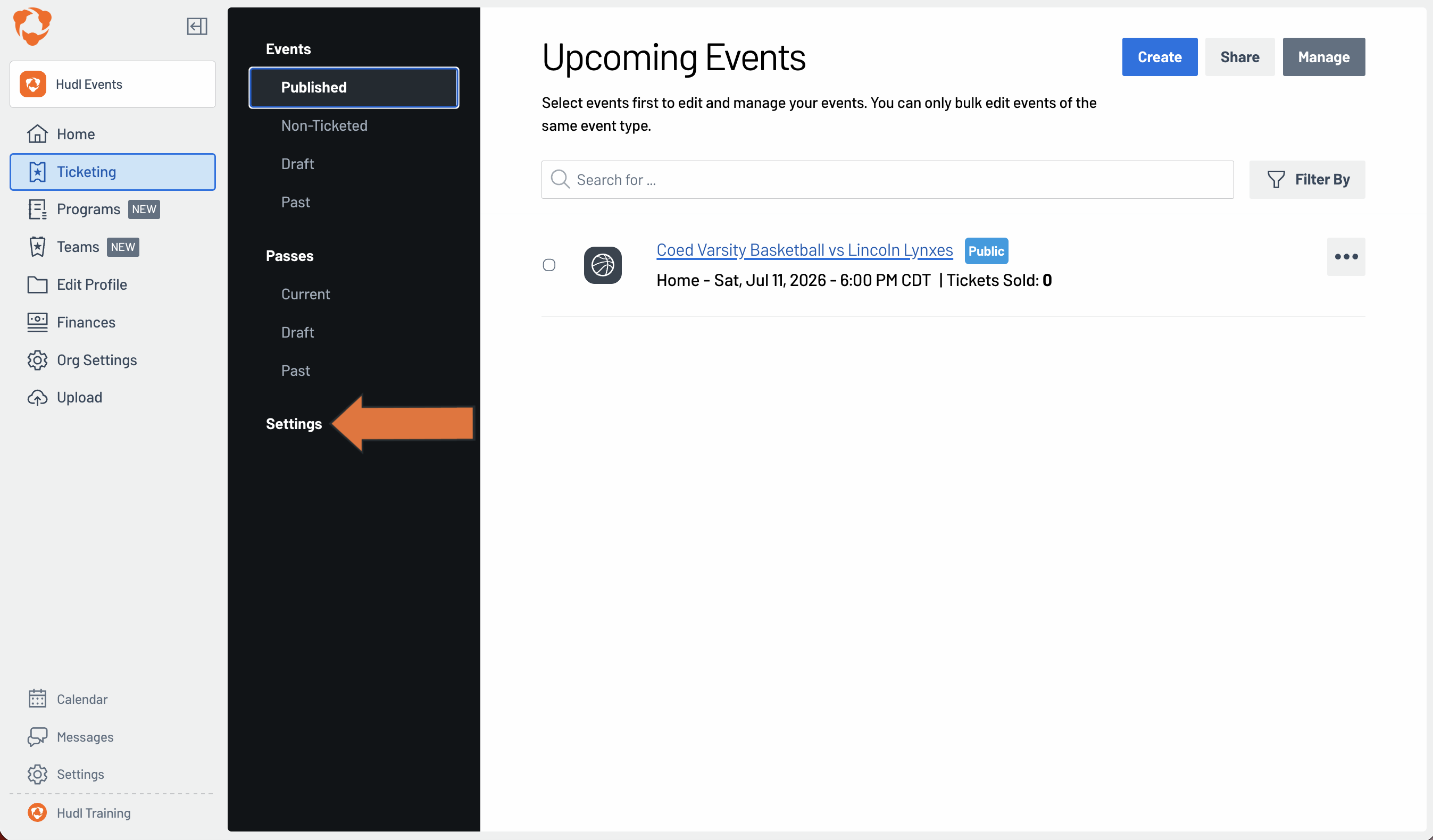 Add or Remove Default Ticket Types • Hudl Support