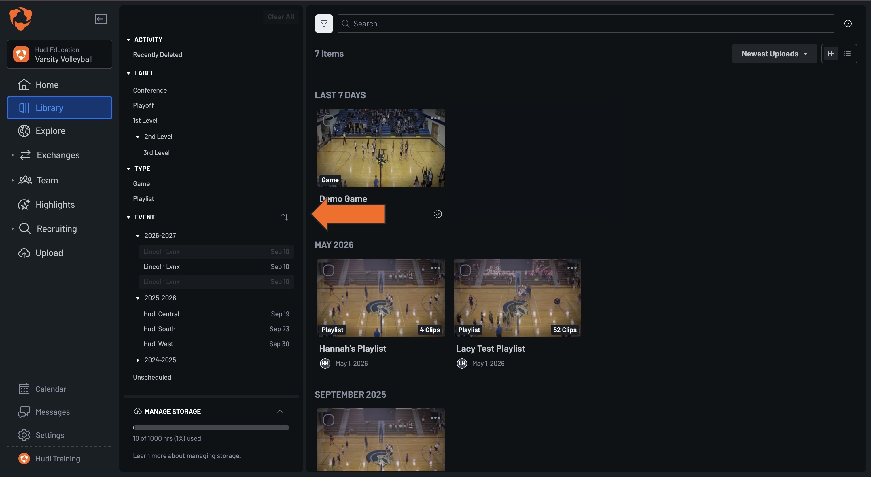Find Video in Your Library • Hudl Support
