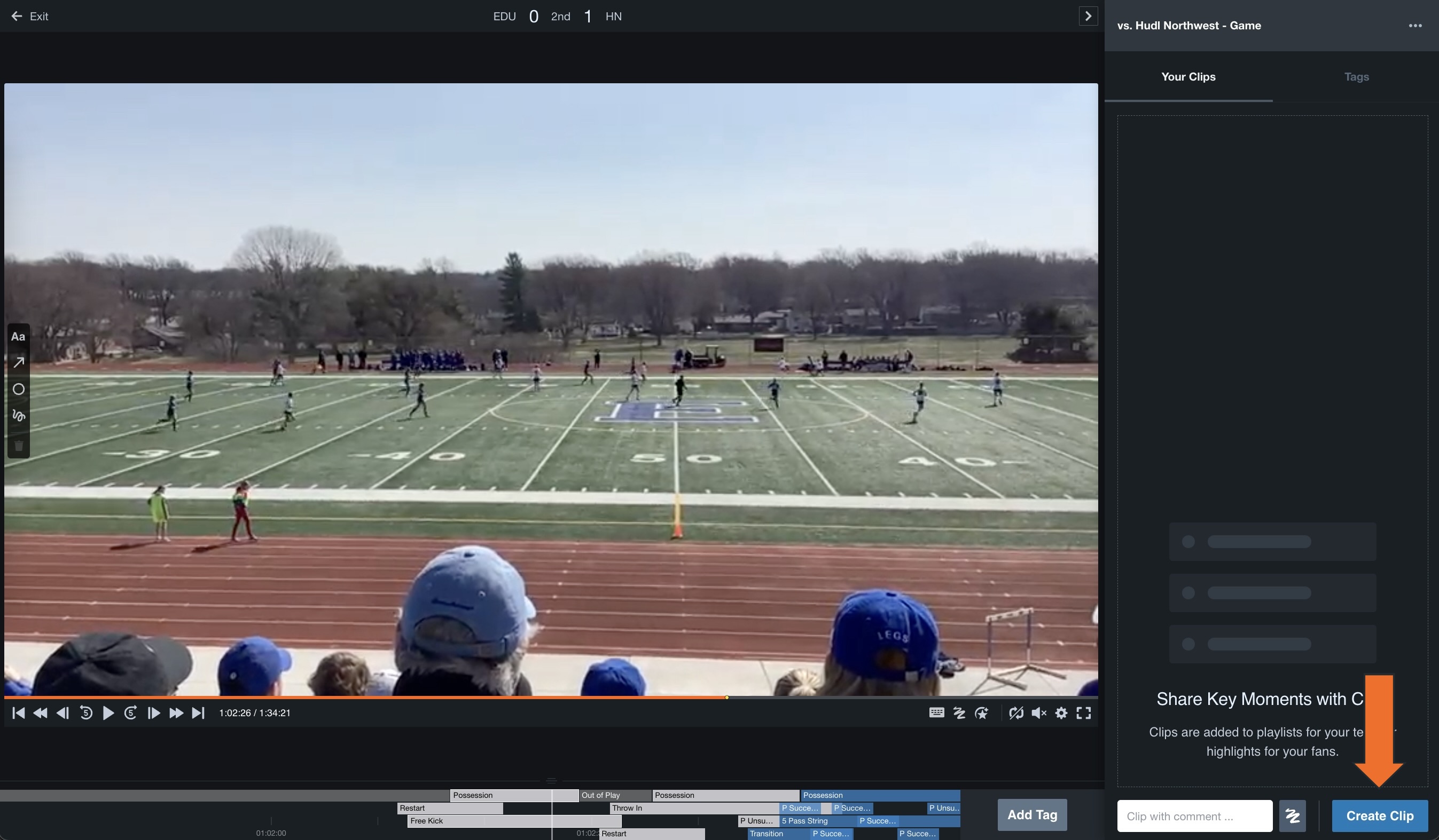 Create Playlists • College/Pro Soccer, Lacrosse, Basketball • Hudl Support
