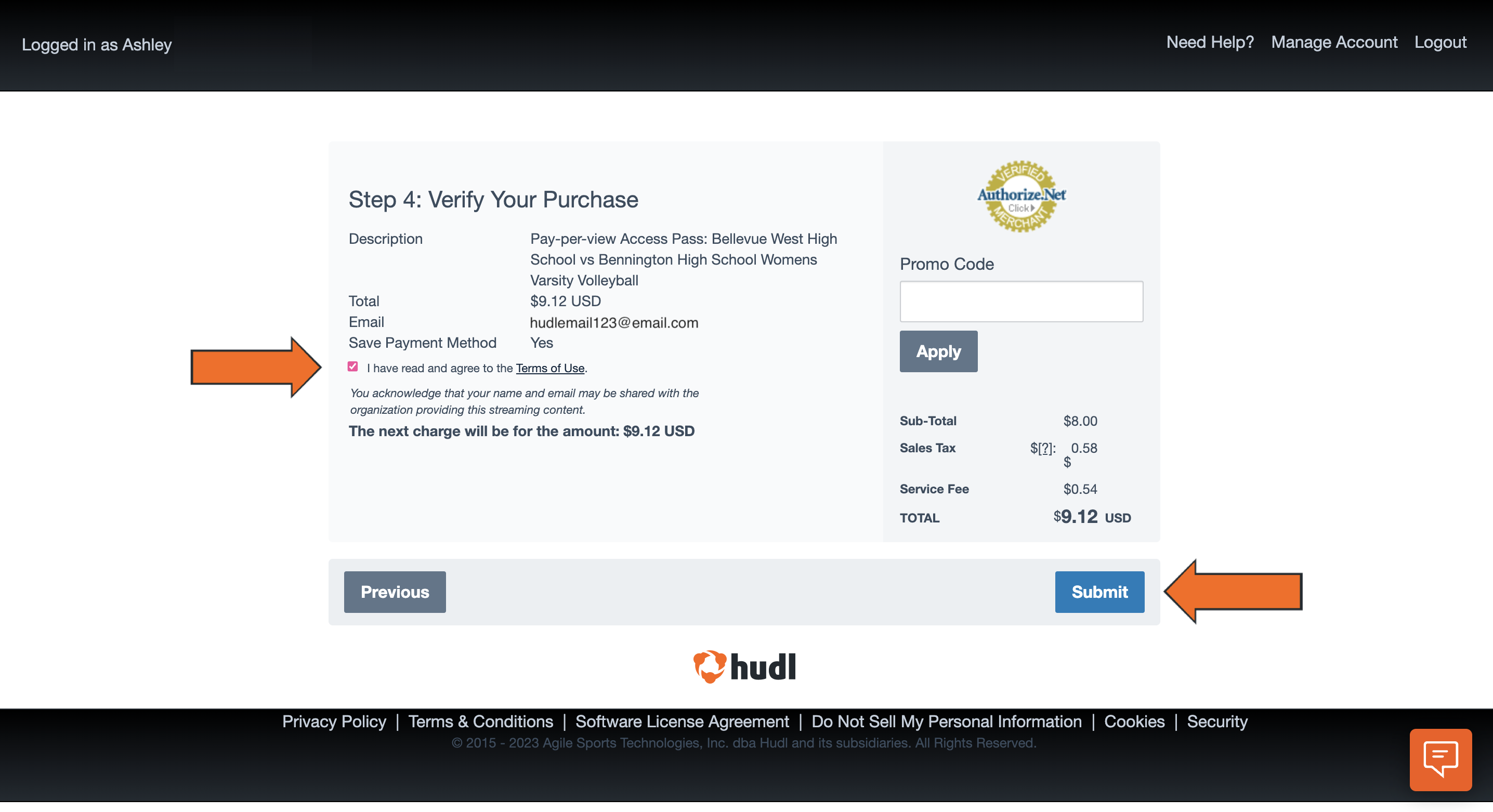Purchase a livestream hudl support