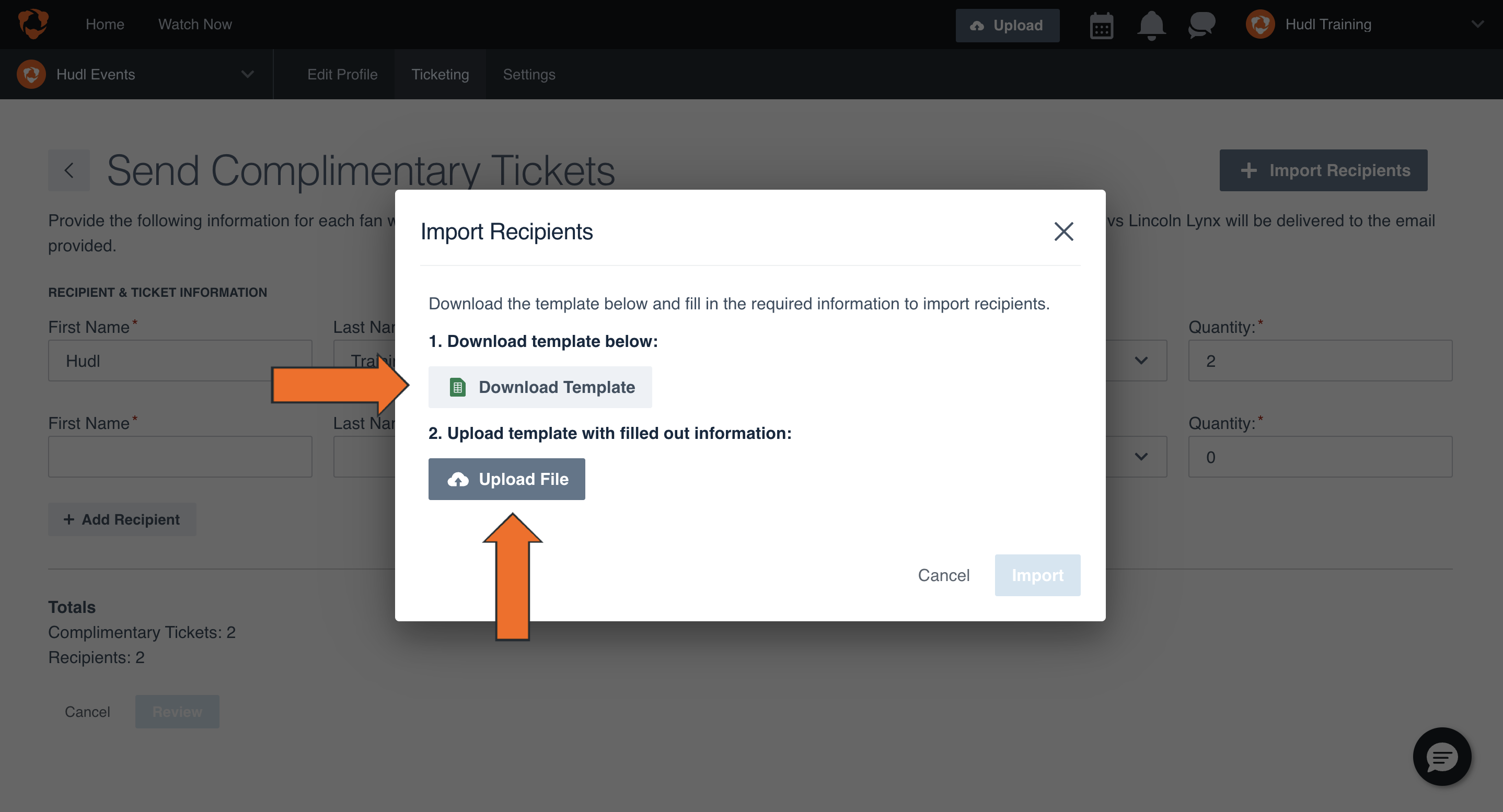 Send Complimentary Tickets/Passes • Hudl Support