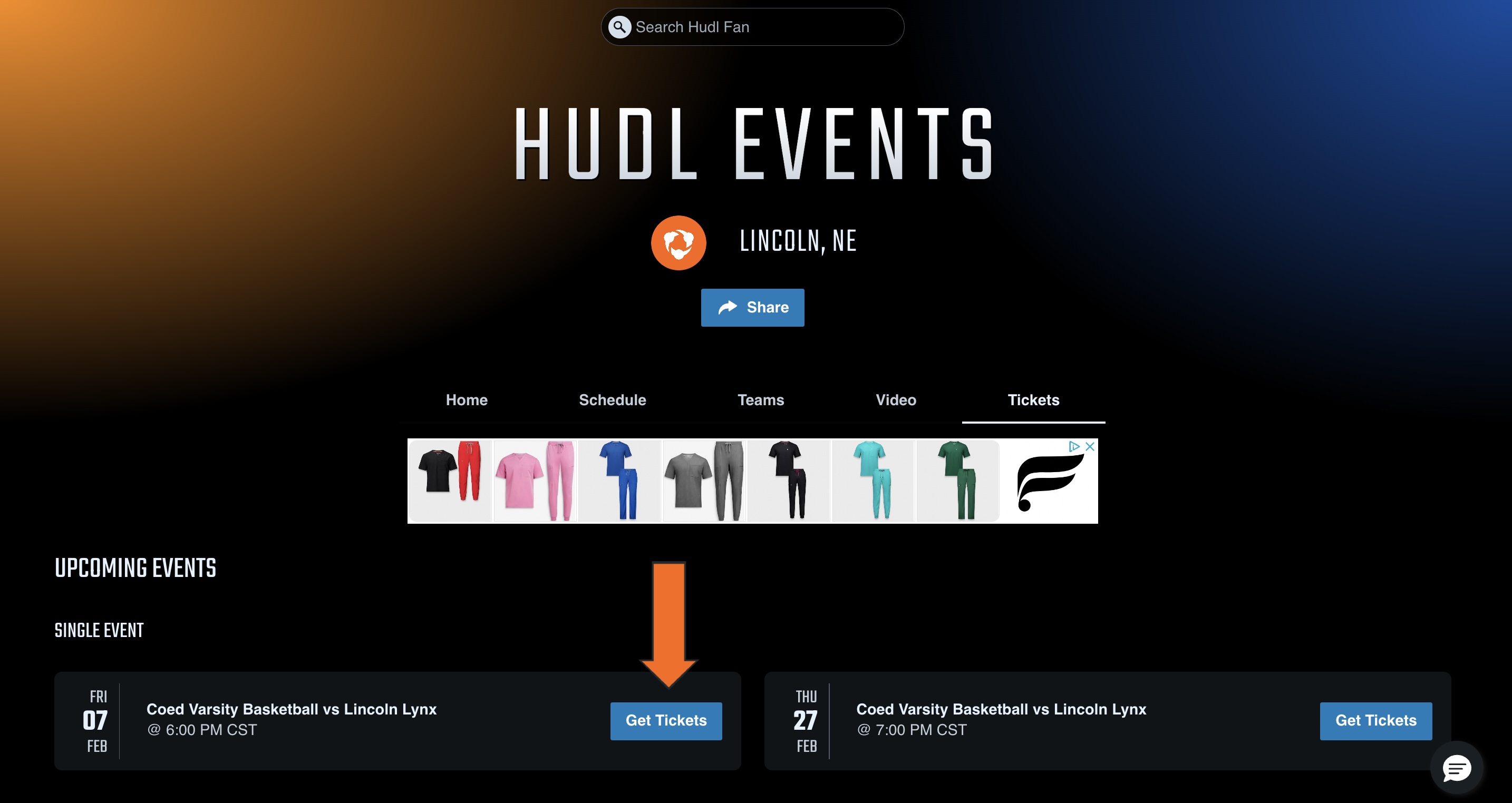 Purchase a Ticket or Pass • Hudl Support