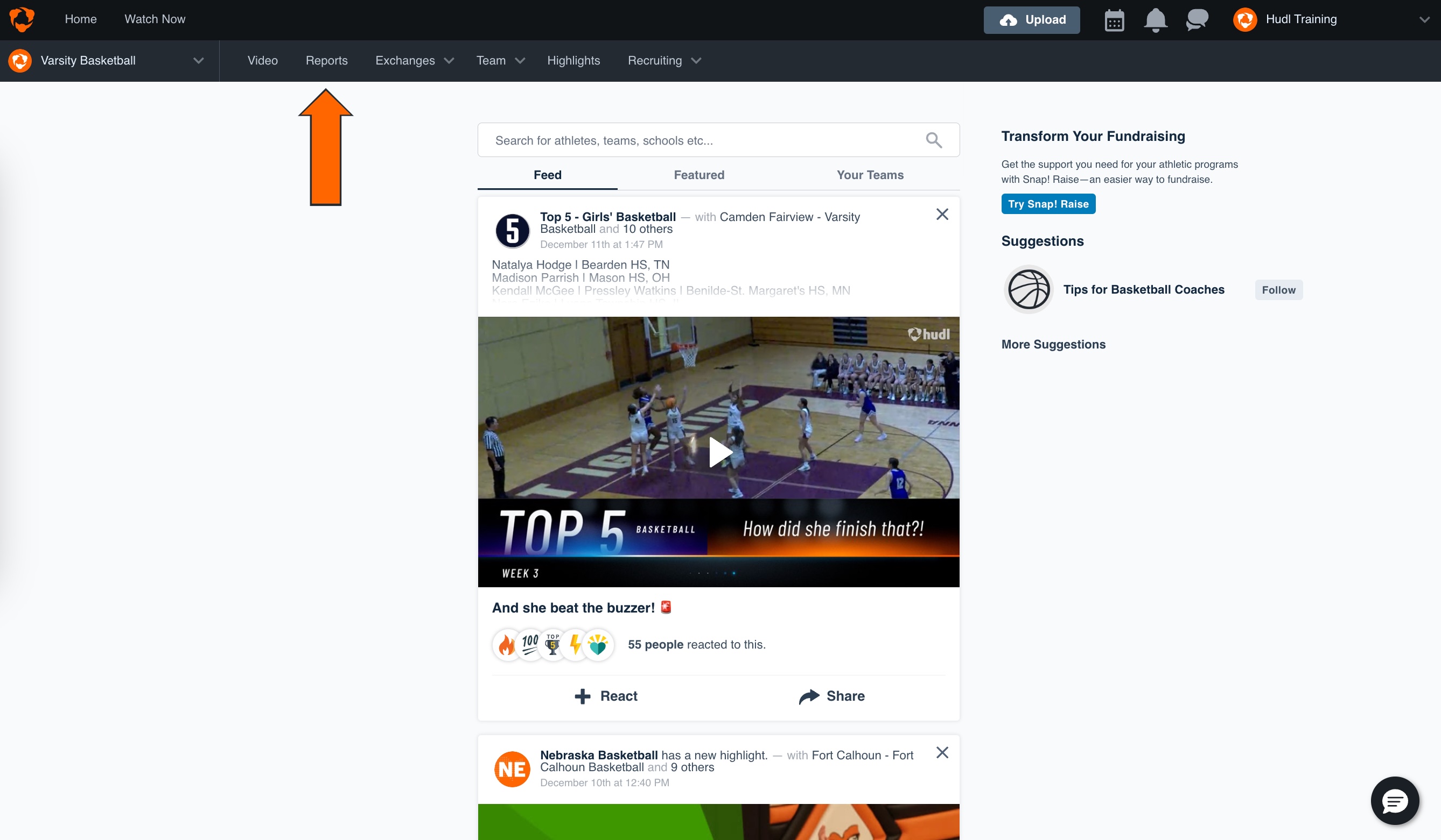 Export Reports to CSV • Hudl Support