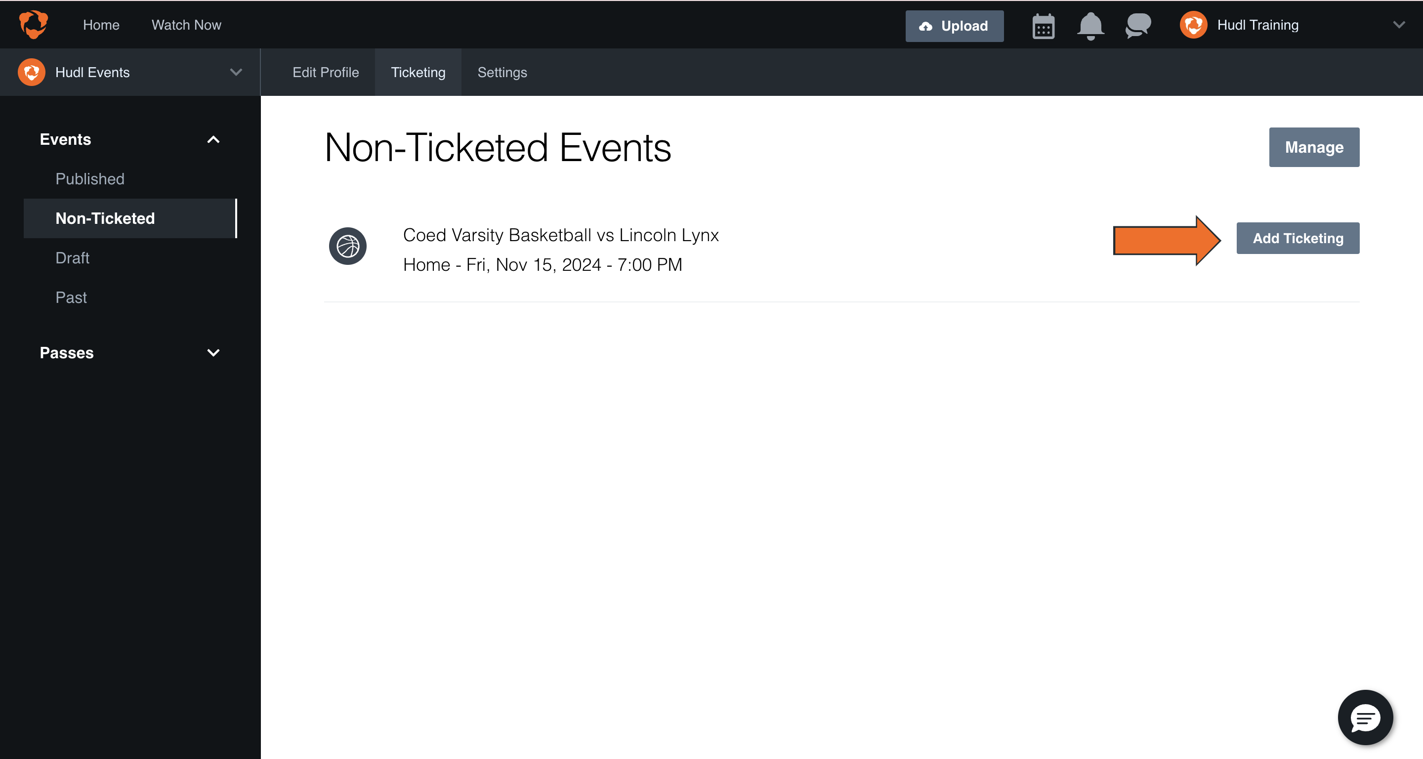 Add Tickets to a Scheduled Event • Hudl Support