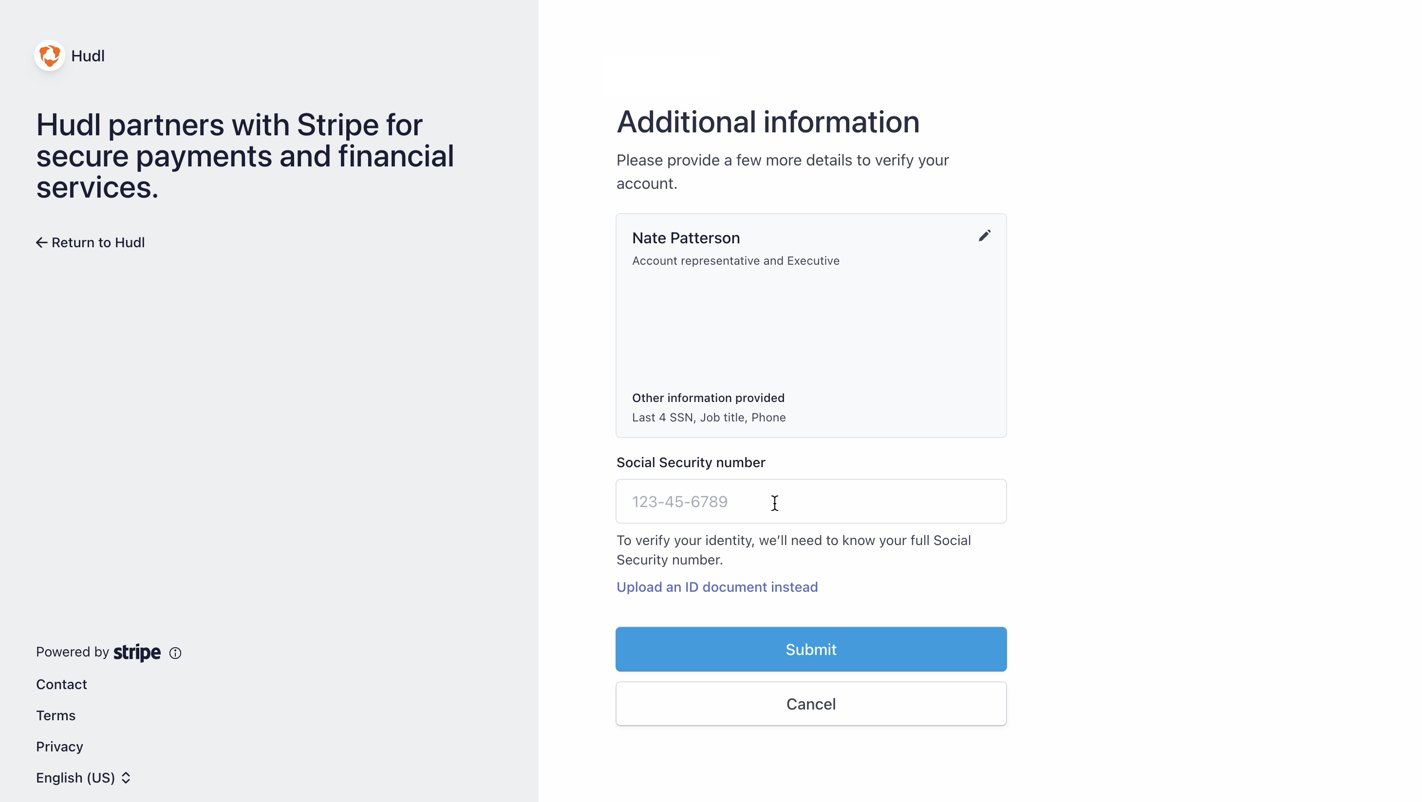 Set Up Payment Details • Hudl Support